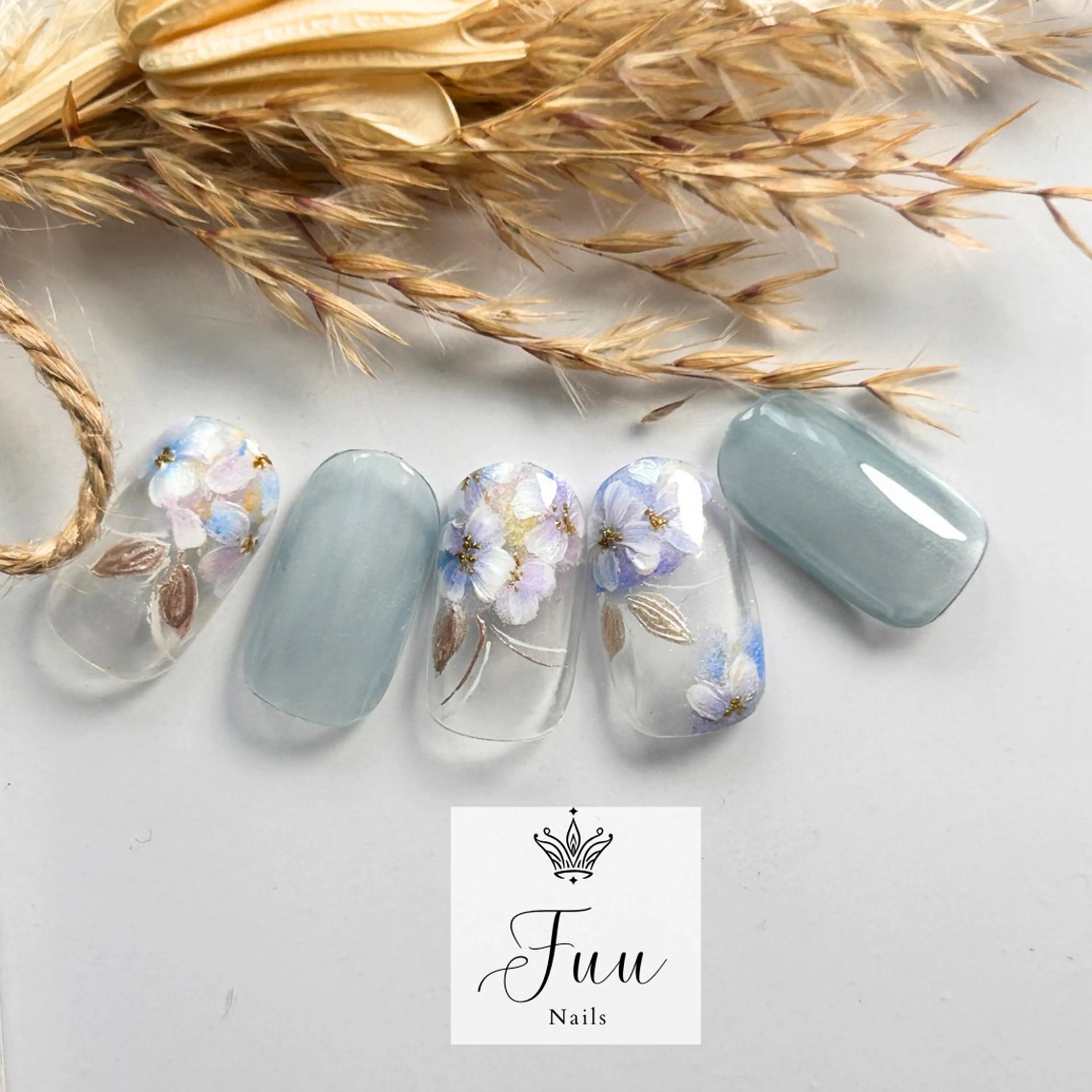 ネイル アートネイル フラワーネイル マグネットネイル ミラーネイル ニュアンスネイル 犬のいるネイルサロン Fuu nailsのネイルデザイン