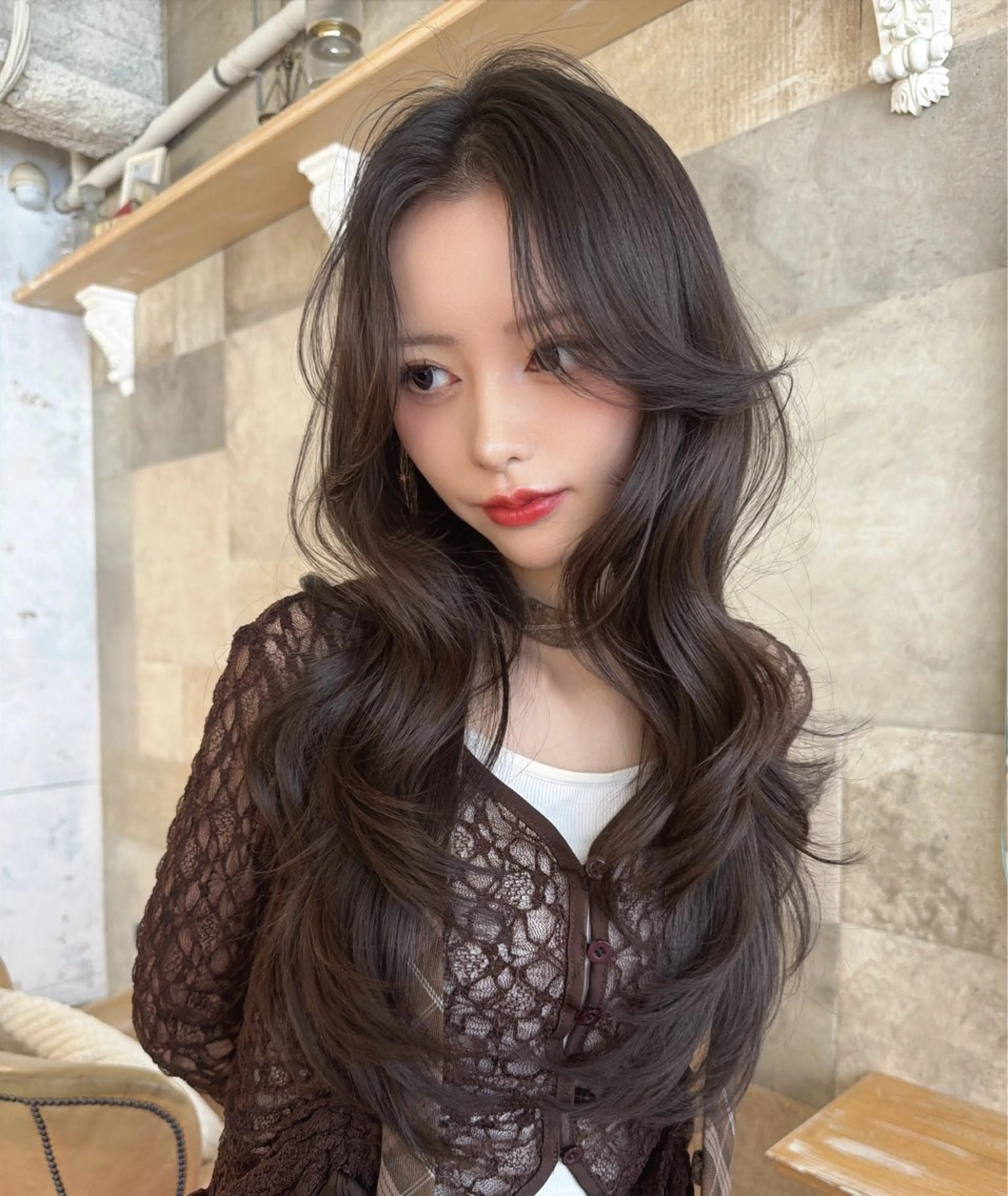 ロング カット ヘアカラー トリートメント 棚瀬 寧麻のヘアスタイル