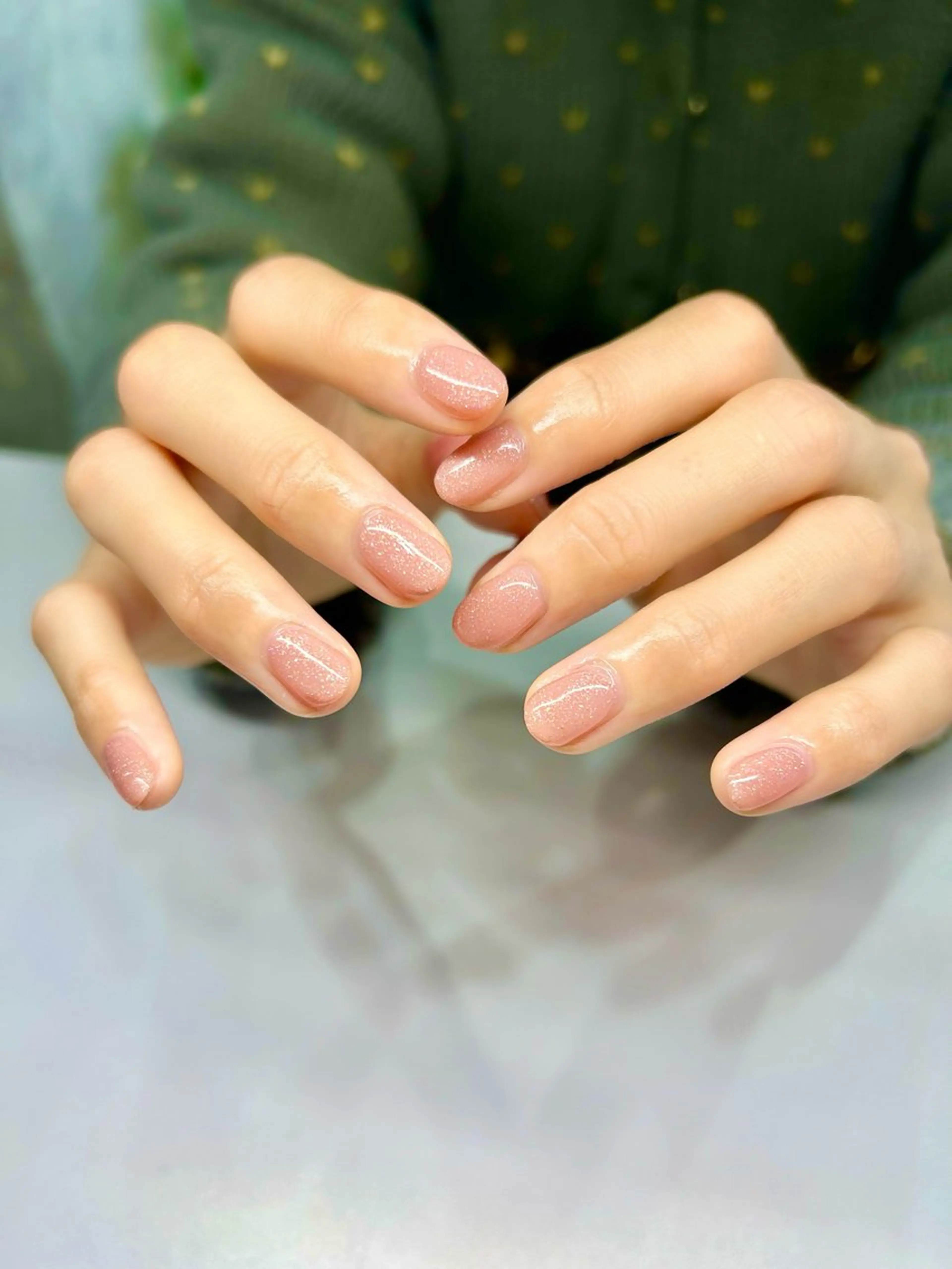 ネイル ラメ(グリッター) ワンカラーネイル ハンドネイル welina Miyukiのネイルデザイン