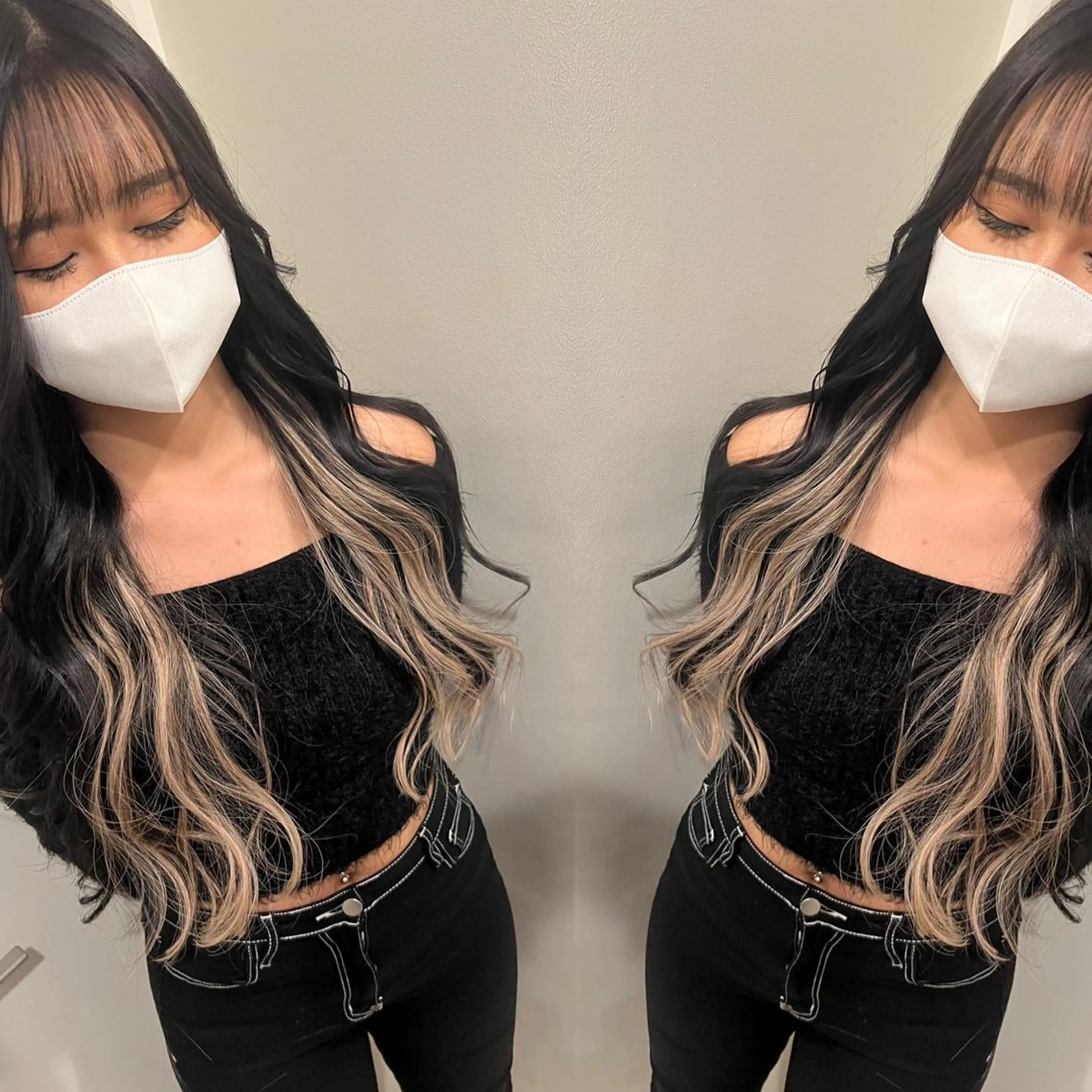 セミロング 🔥ハイトーンカラー ギャルNAOKI🔥のヘアスタイル