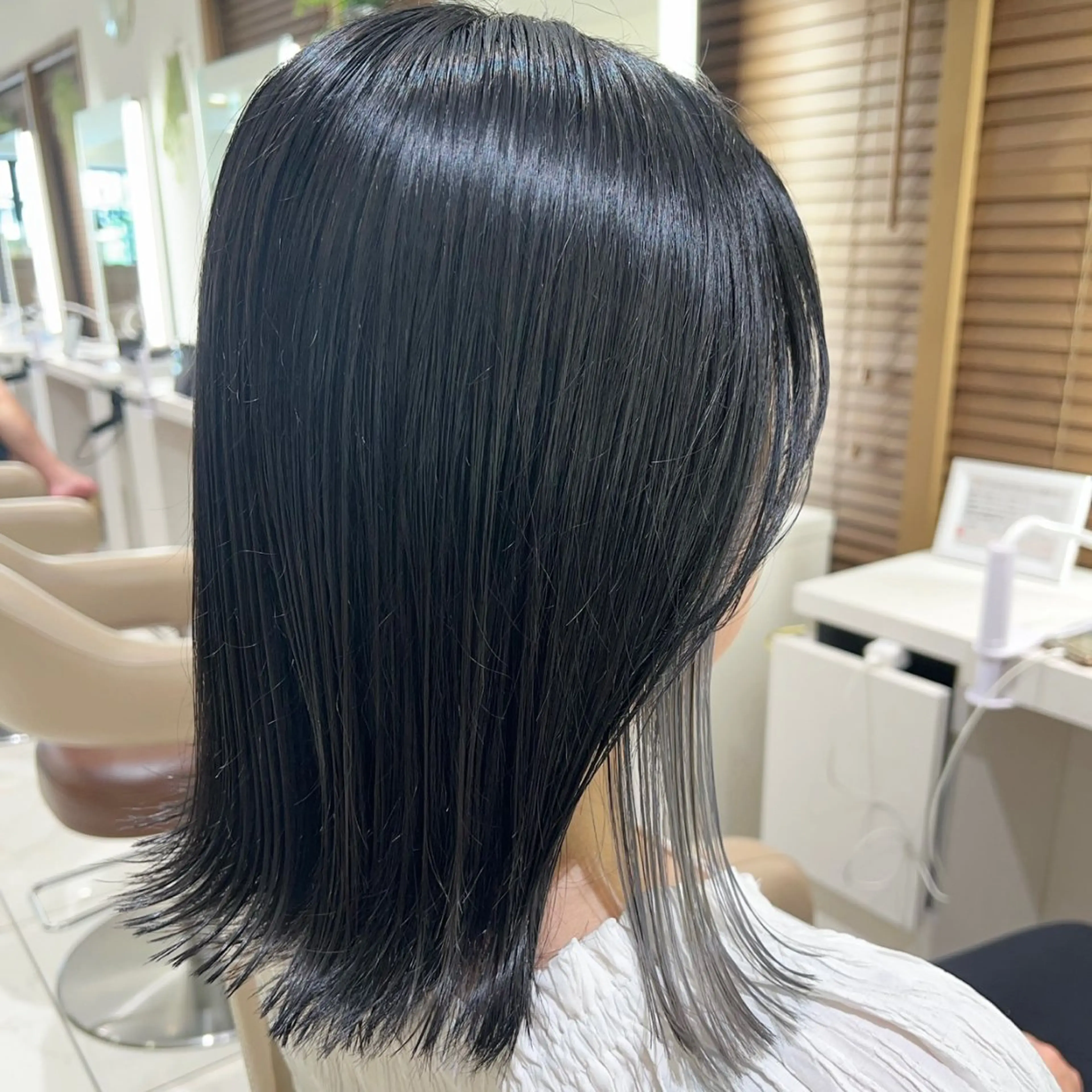 ミディアム 三箇島陽香/髪質改善 クロスパーマ縮毛矯正のヘアスタイル