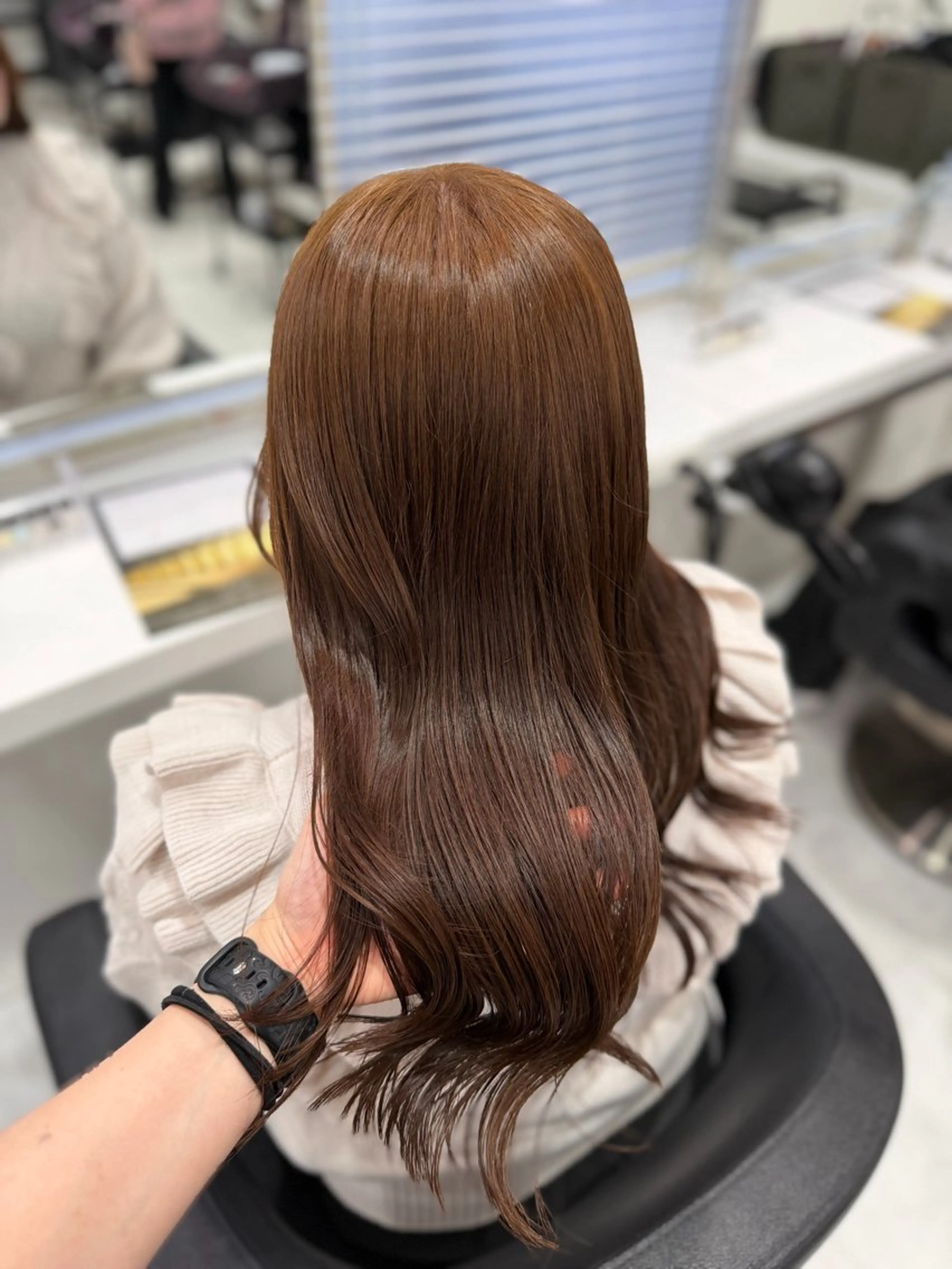 カラー ブリーチ ブラウンカラー ダブルカラー ブリーチなしカラー ヘアカラー トリートメント 透明感ベージュ 🎀Anju/渋谷のヘアスタイル