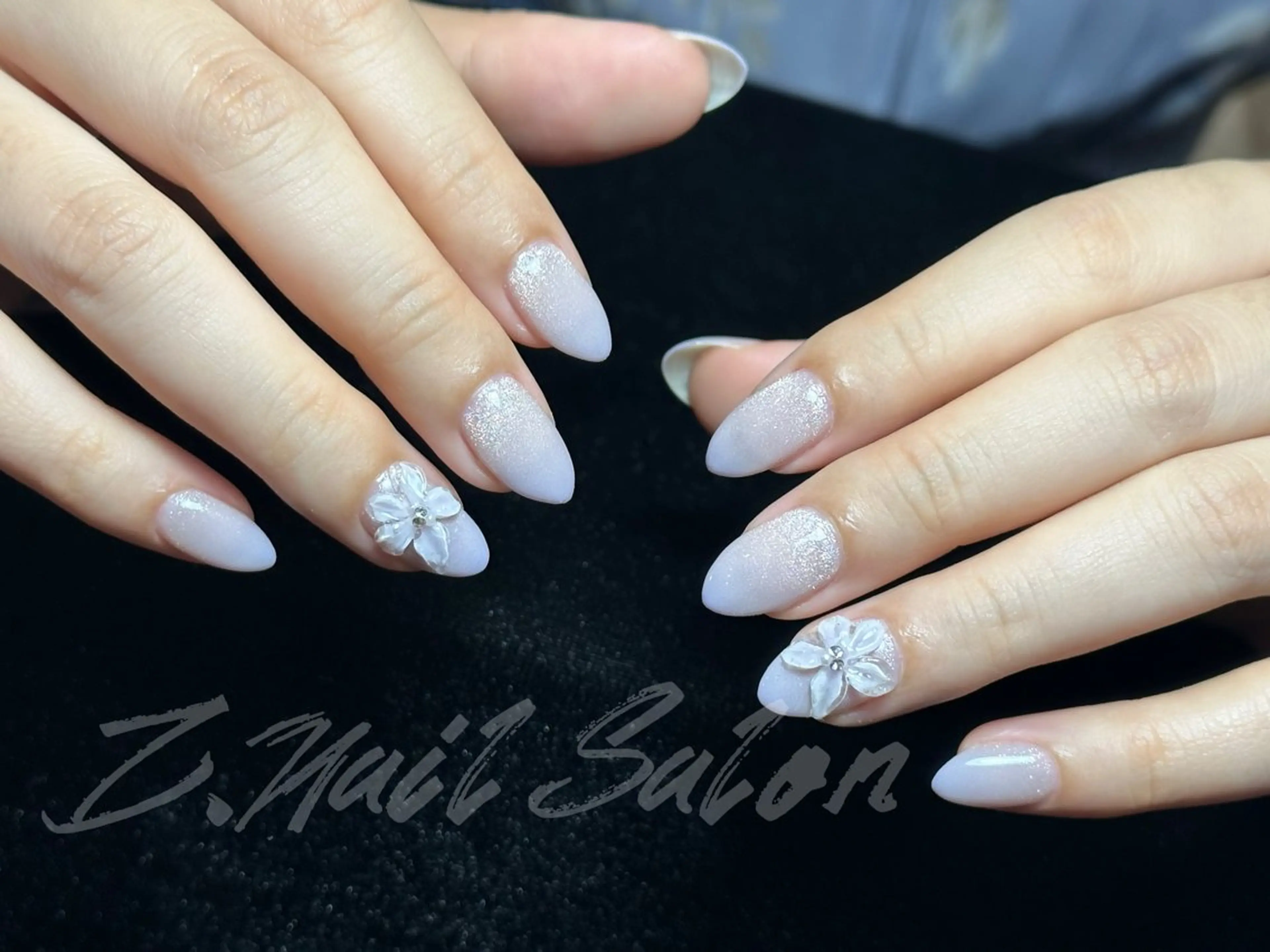 ネイル 長さ出し ジェルネイル ハート 韓国ネイル マグネットネイル Z.Nail Salonのネイルデザイン