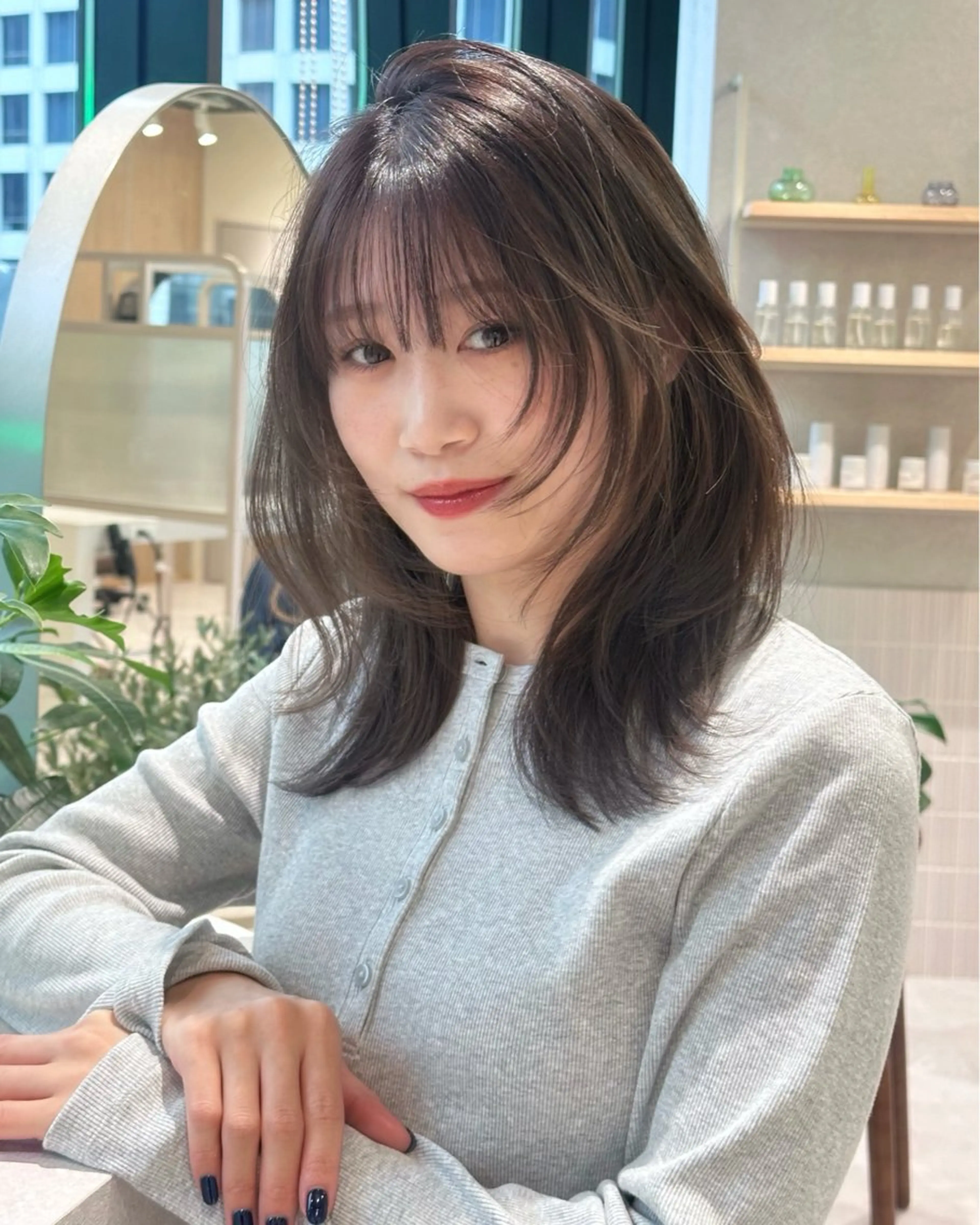 セミロング カラー カット ヘアカラー 貴方以上に貴方の髪を 想う🌕野口昴夢のヘアスタイル