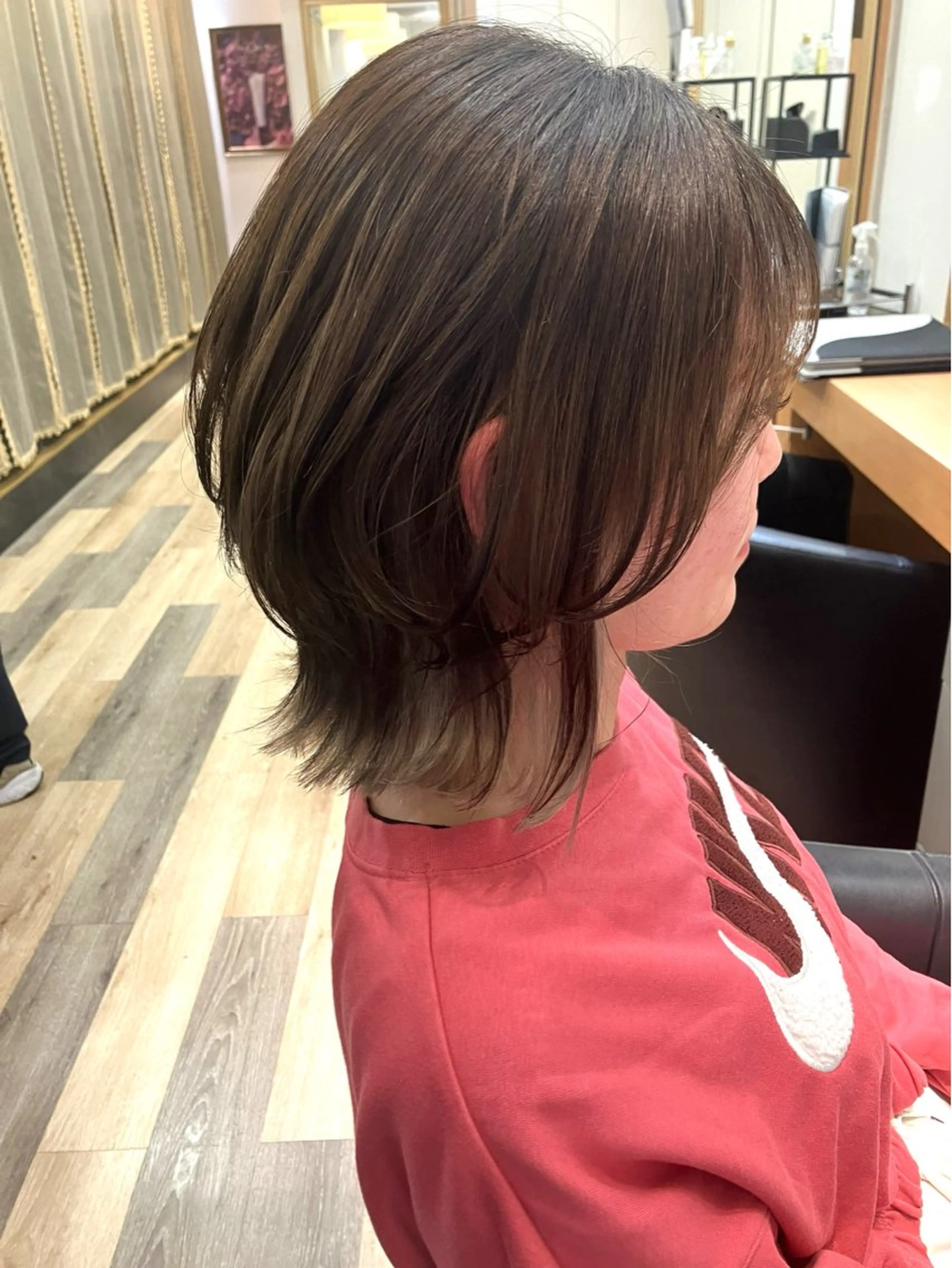 ミディアム ボブレイヤー ボブ レイヤーカット 阿部 雲母のヘアスタイル