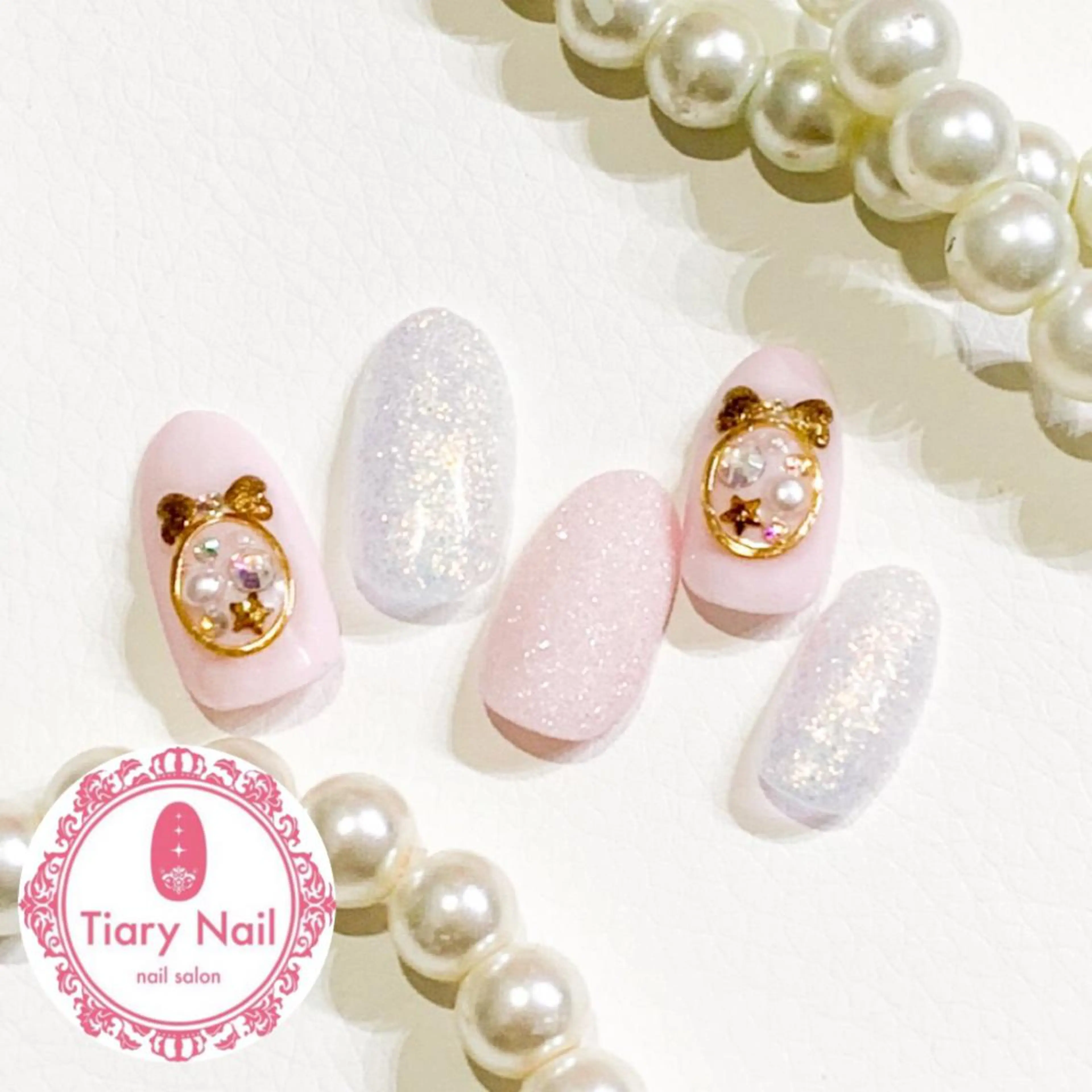 ネイル 桜ネイル 長さ出し スカルプネイル 💗🪽Tiary Nail🪽💗のネイルデザイン
