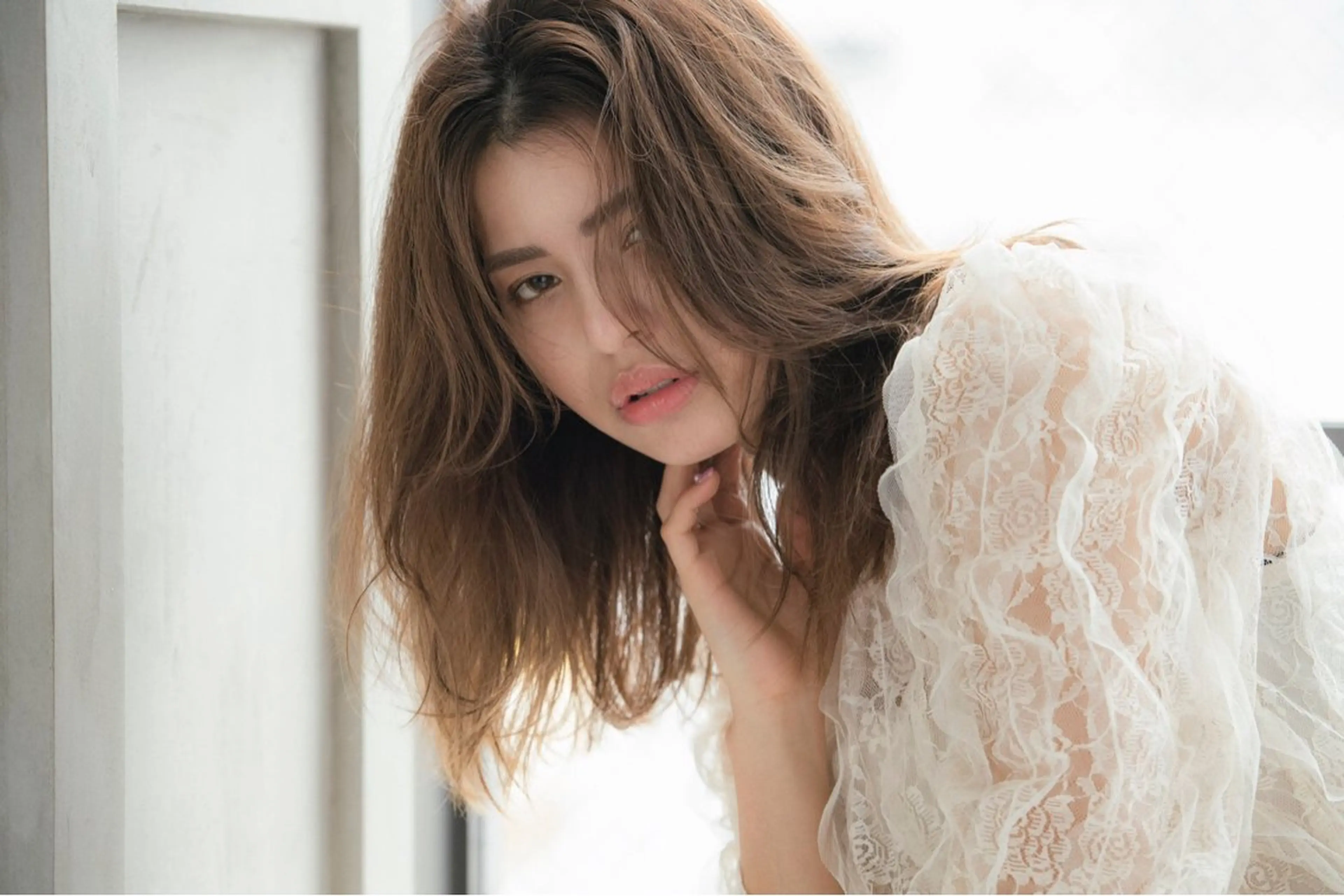 セミロング カラー カット ヘアカラー 朝田 拓実のヘアスタイル