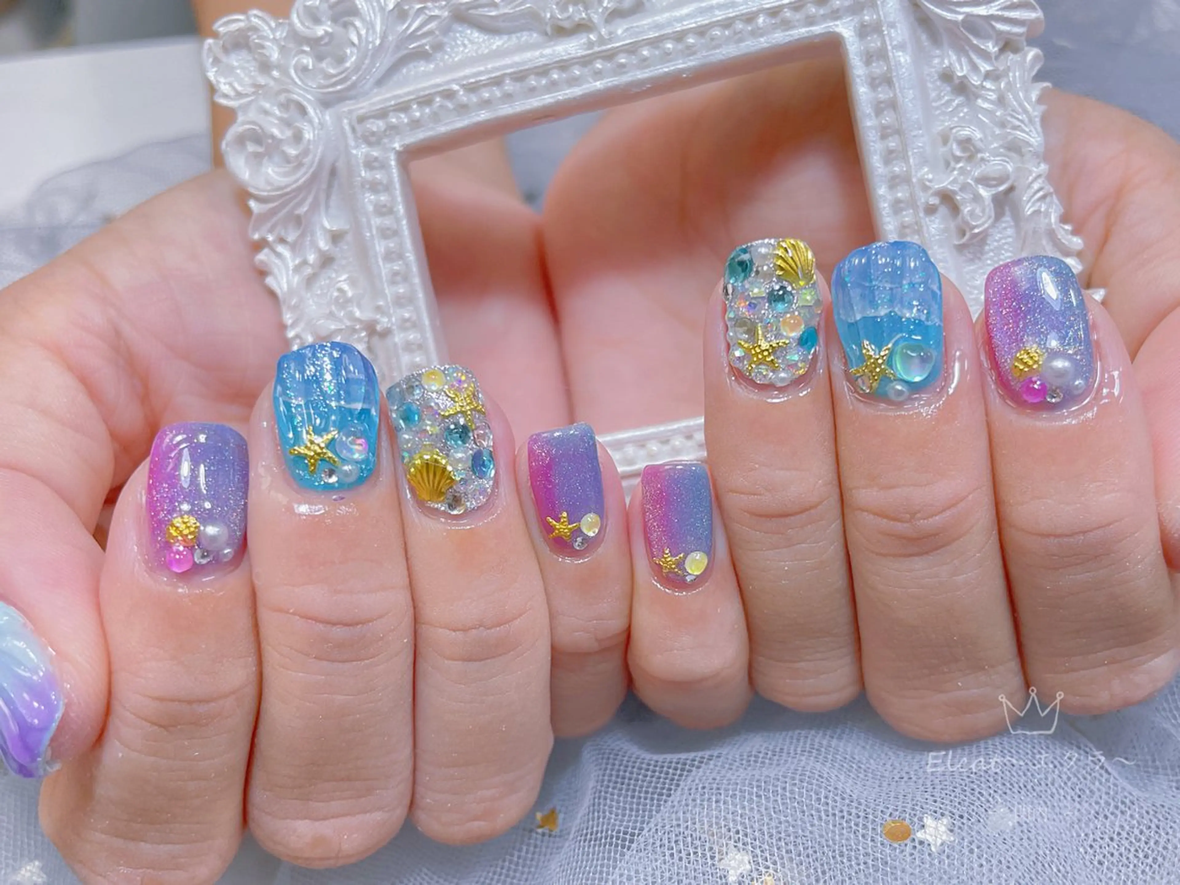 ネイル ハンドネイル ネイルサロンエクラ 🫧Shizukaのネイルデザイン