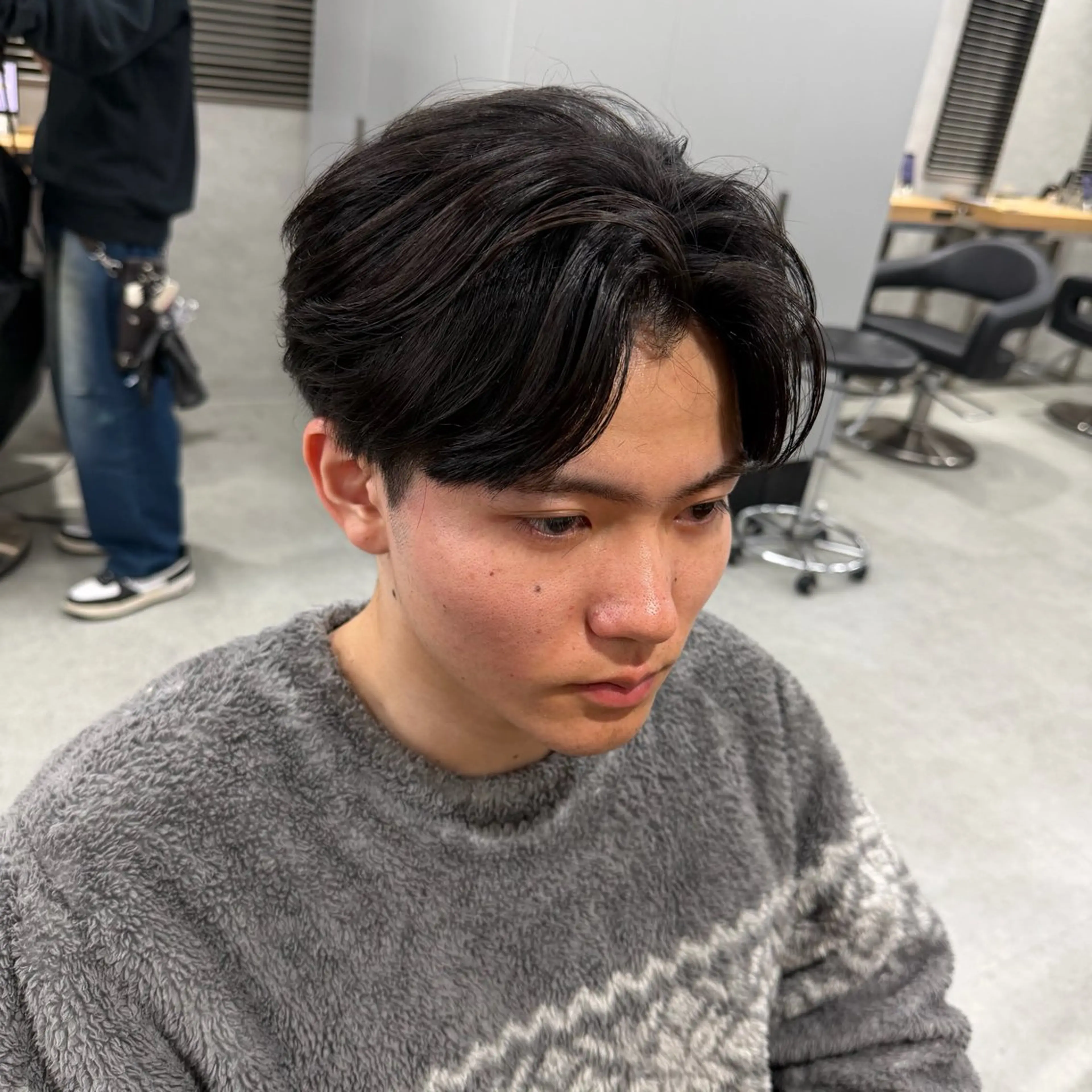 メンズ デザイン/ハイトーン 指名No.1パフのヘアスタイル