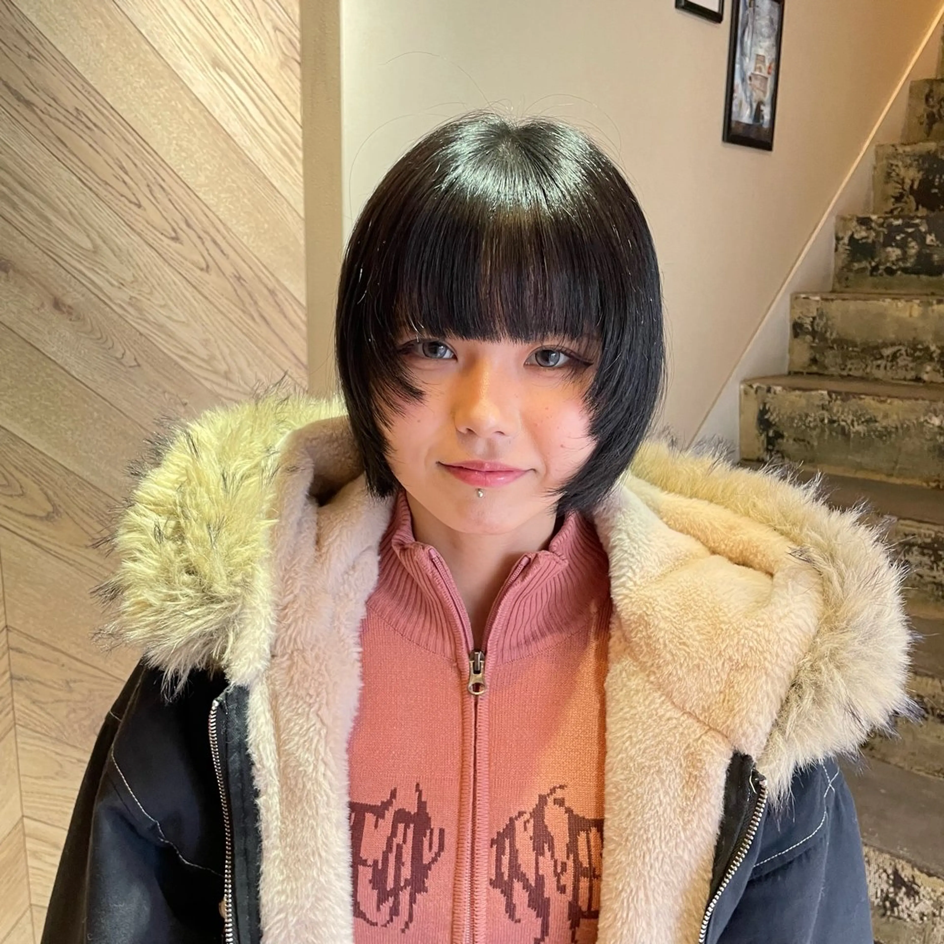 ショート ボブレイヤー ボブ レイヤーカット カット 🍀FERIAあべの あらいことみ🍀のヘアスタイル