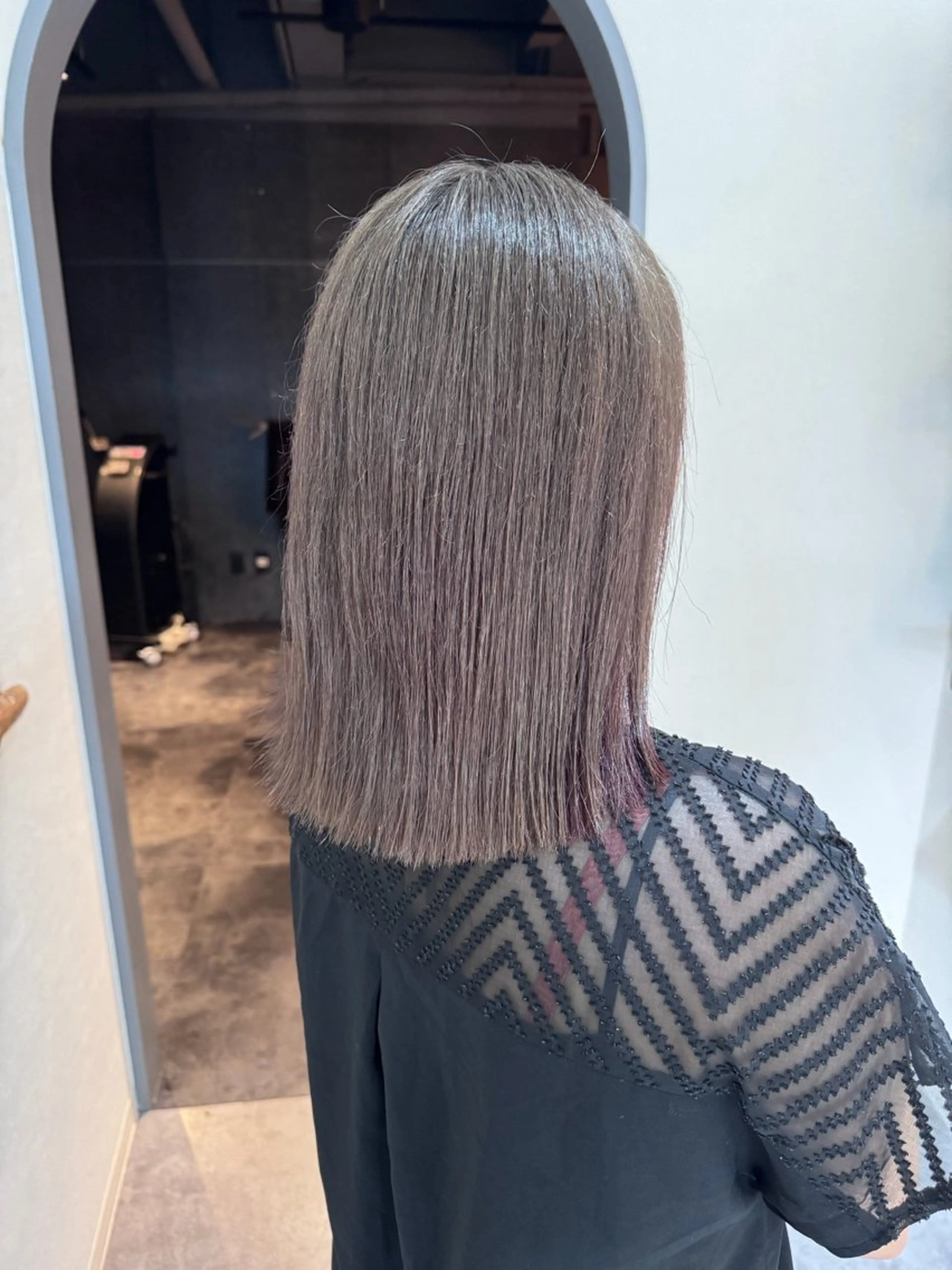 ミディアム カラー ベージュカラー ヘアカラー 原 魁杜のヘアスタイル