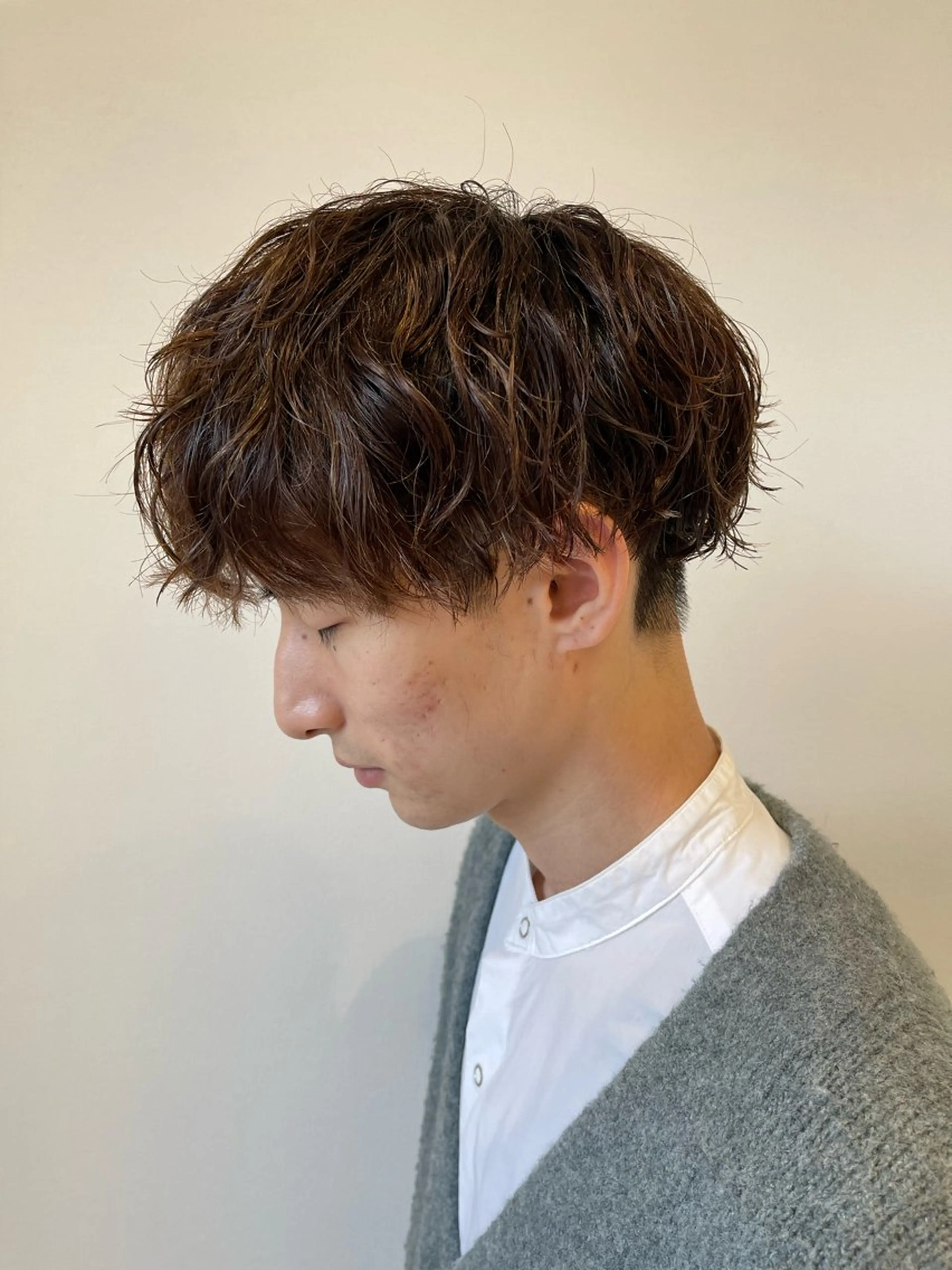 ショート パーマ メンズ メンズパーマ 波巻きパーマ スパイラルパーマ カット パーマ メンズパーマ特化/ メッシュ/薫/店長のヘアスタイル