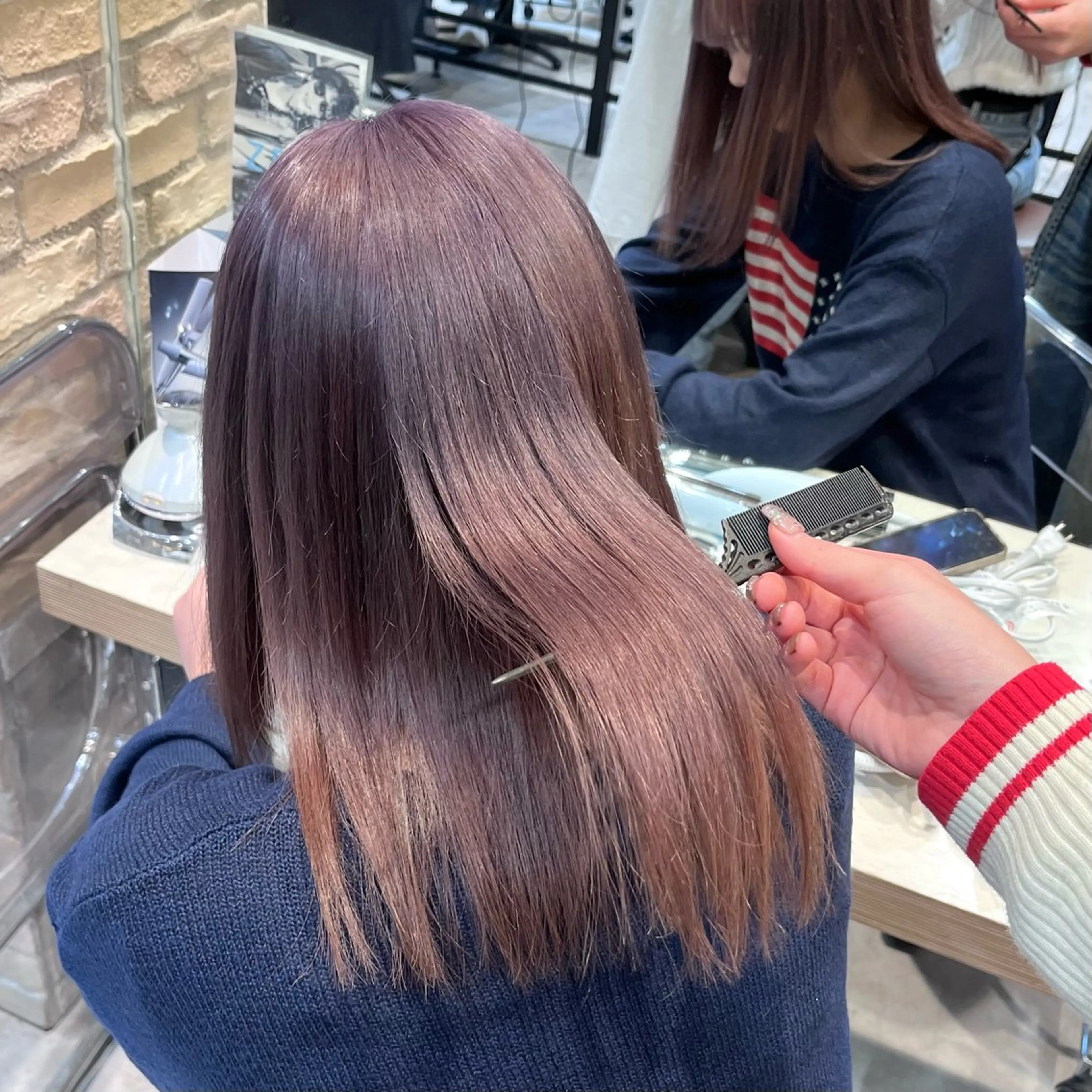 セミロング カラー ヘアカラー トリートメント 🩶レイナ🩶 color/nailのヘアスタイル