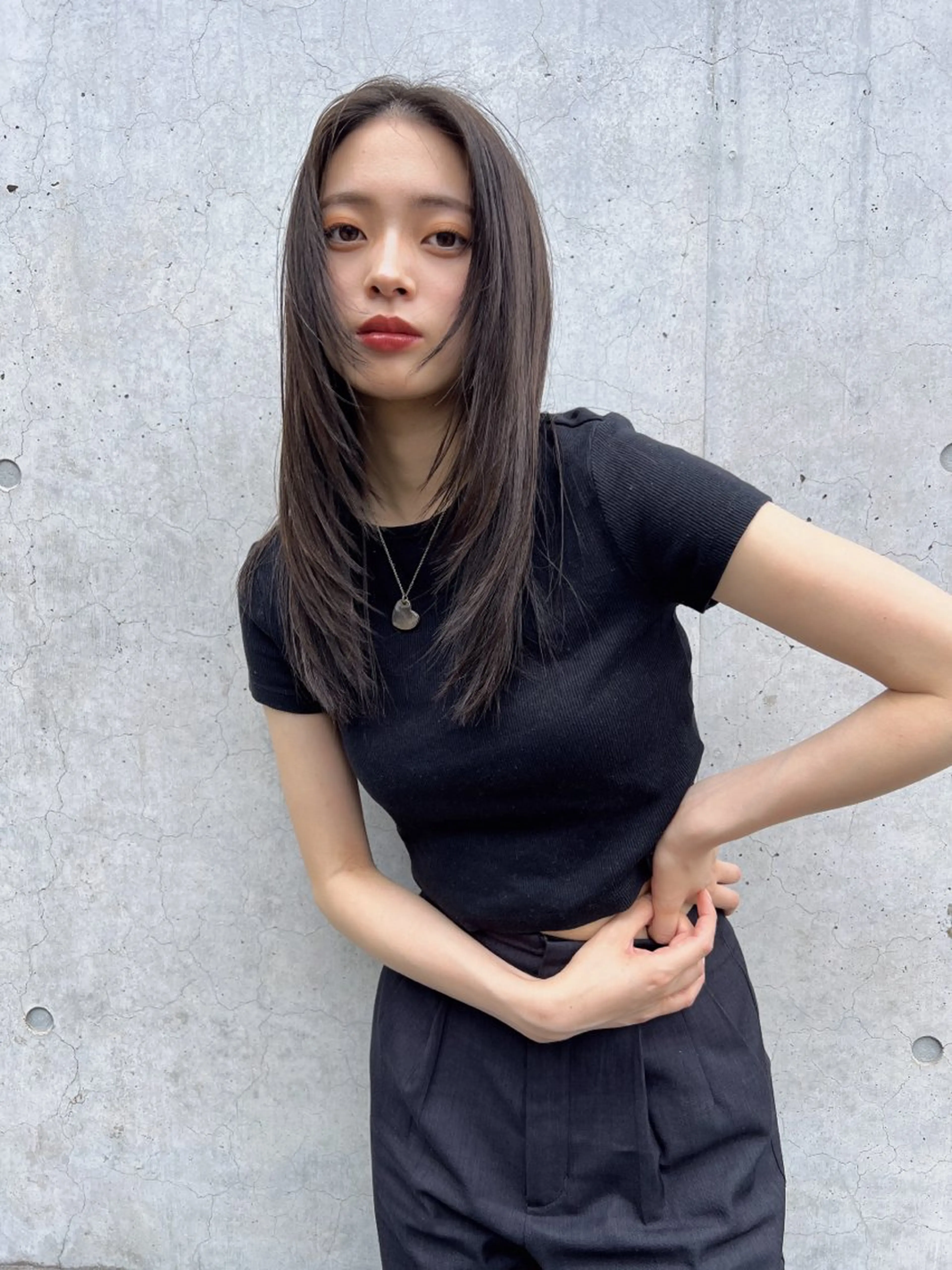 ロング 高山沙来/ストレート パーマ特化/縮毛矯正のヘアスタイル