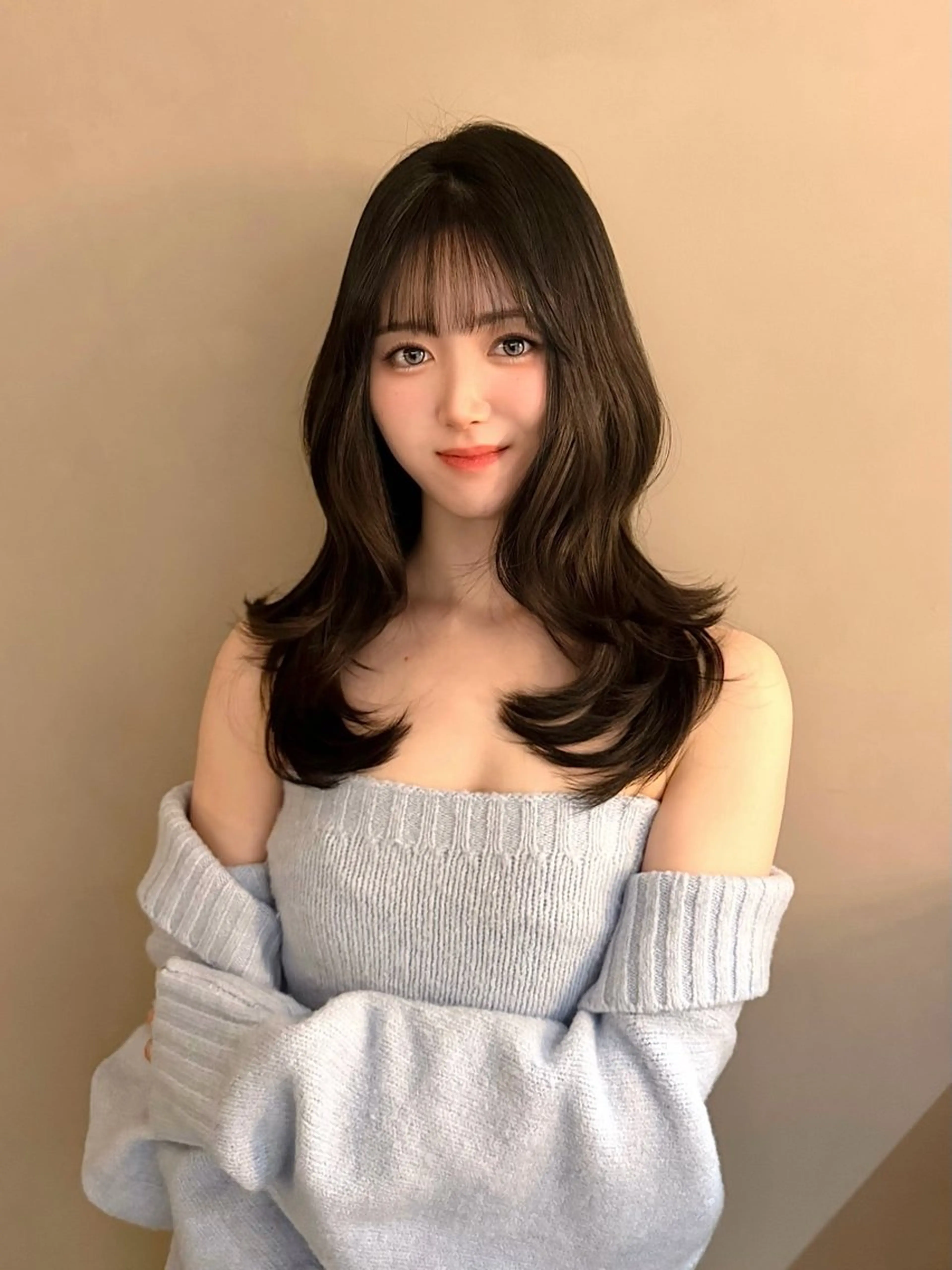 ロング カラー カット ヘアカラー トリートメント 🩷渋谷/韓国/レイ ヤー/透明感Sayaのヘアスタイル