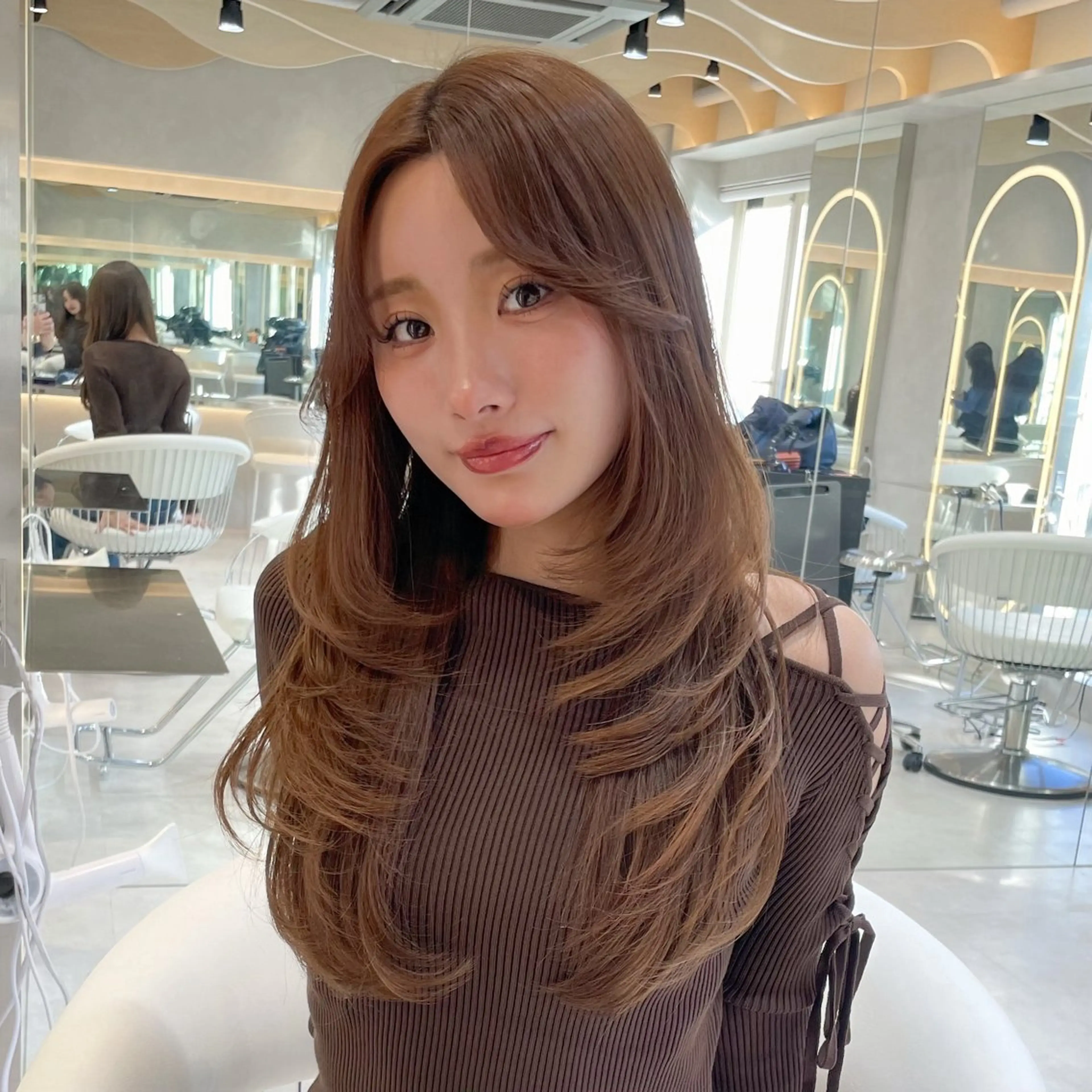 ロング カット ヘアカラー トリートメント 韓国/ハッシュカット /レイヤー🧸‎千純のヘアスタイル