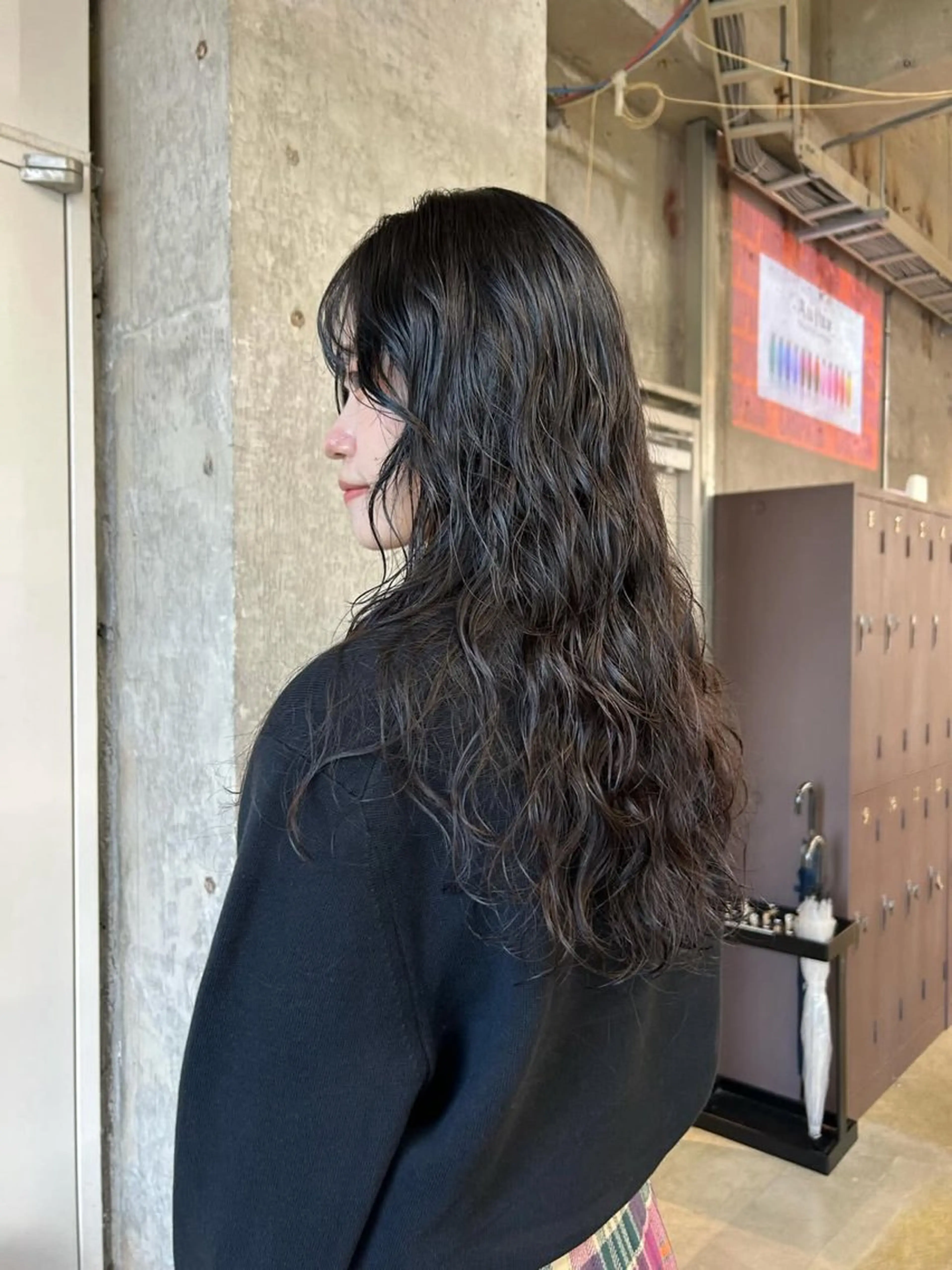 ロング パーマ くせ毛 ロング 森田遥奈/透明感カラ ー/似合わせカットのヘアスタイル