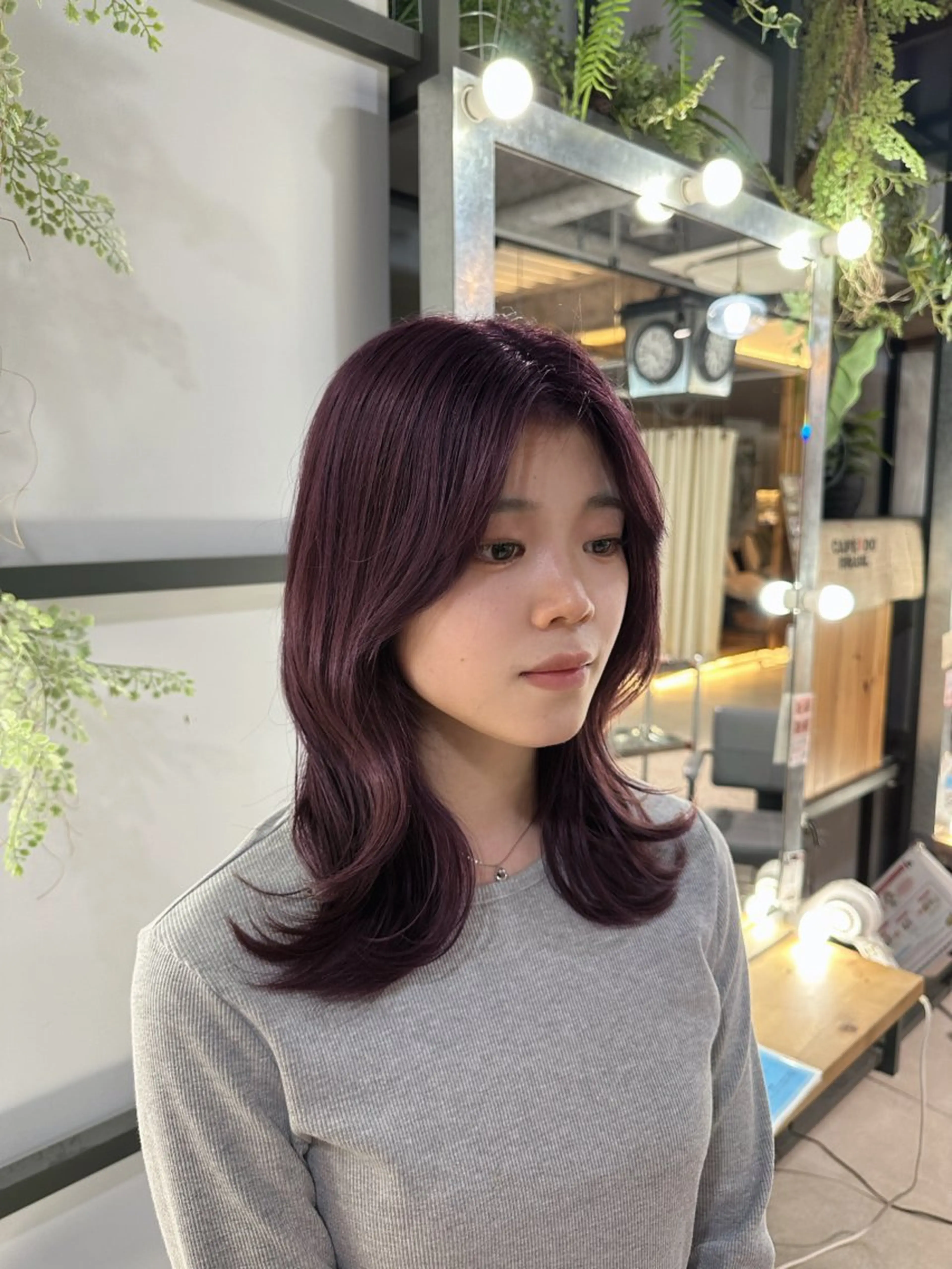 セミロング カラー グレージュ ラベンダーカラー ラベンダーグレージュ ラベンダーグレー ヘアカラー 溜一太／似合わせ/ メンズカットのヘアスタイル