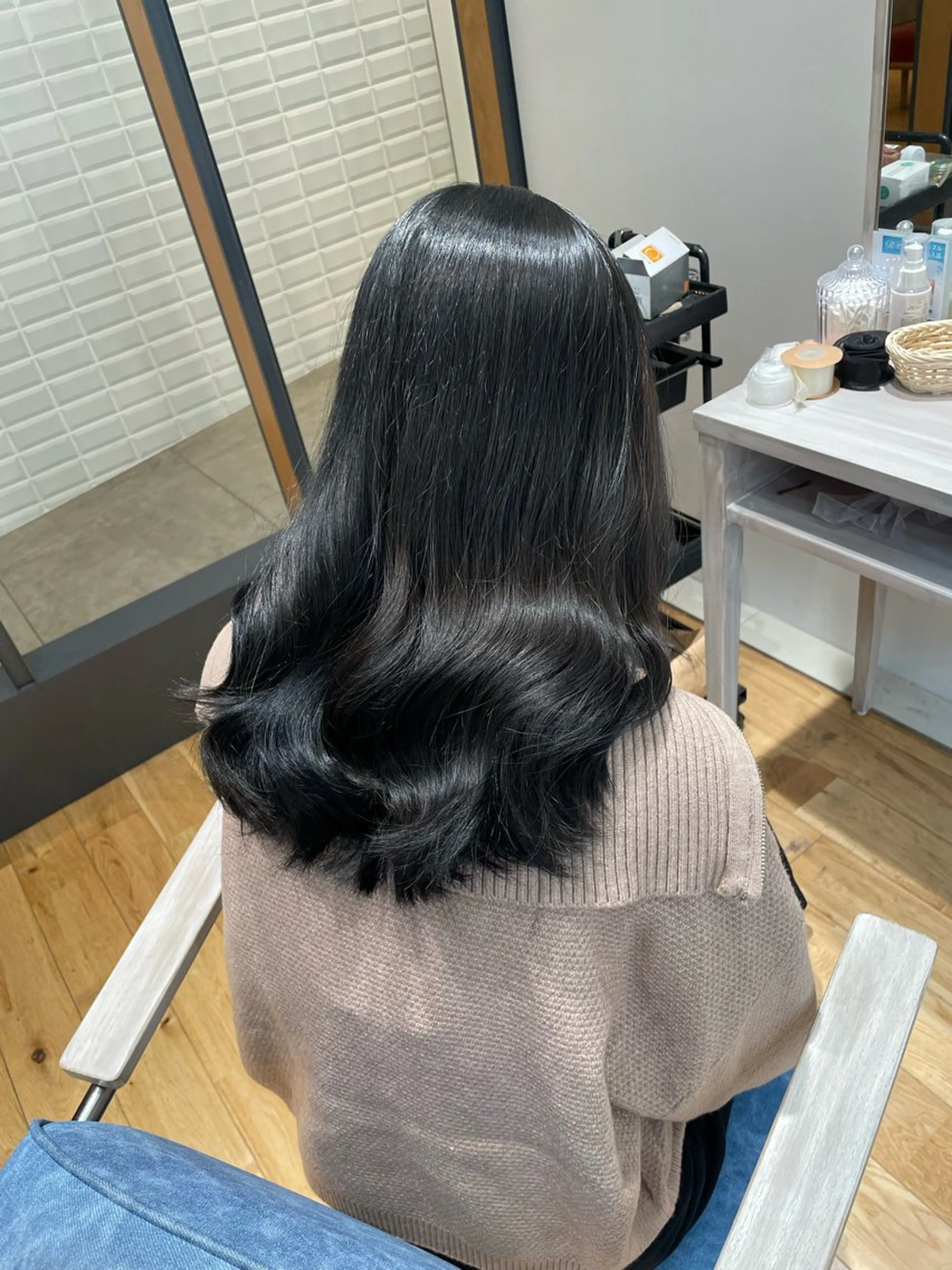 セミロング ヘアカラー 透明感たっぷり柔らか 可愛いStyle杏琉のヘアスタイル