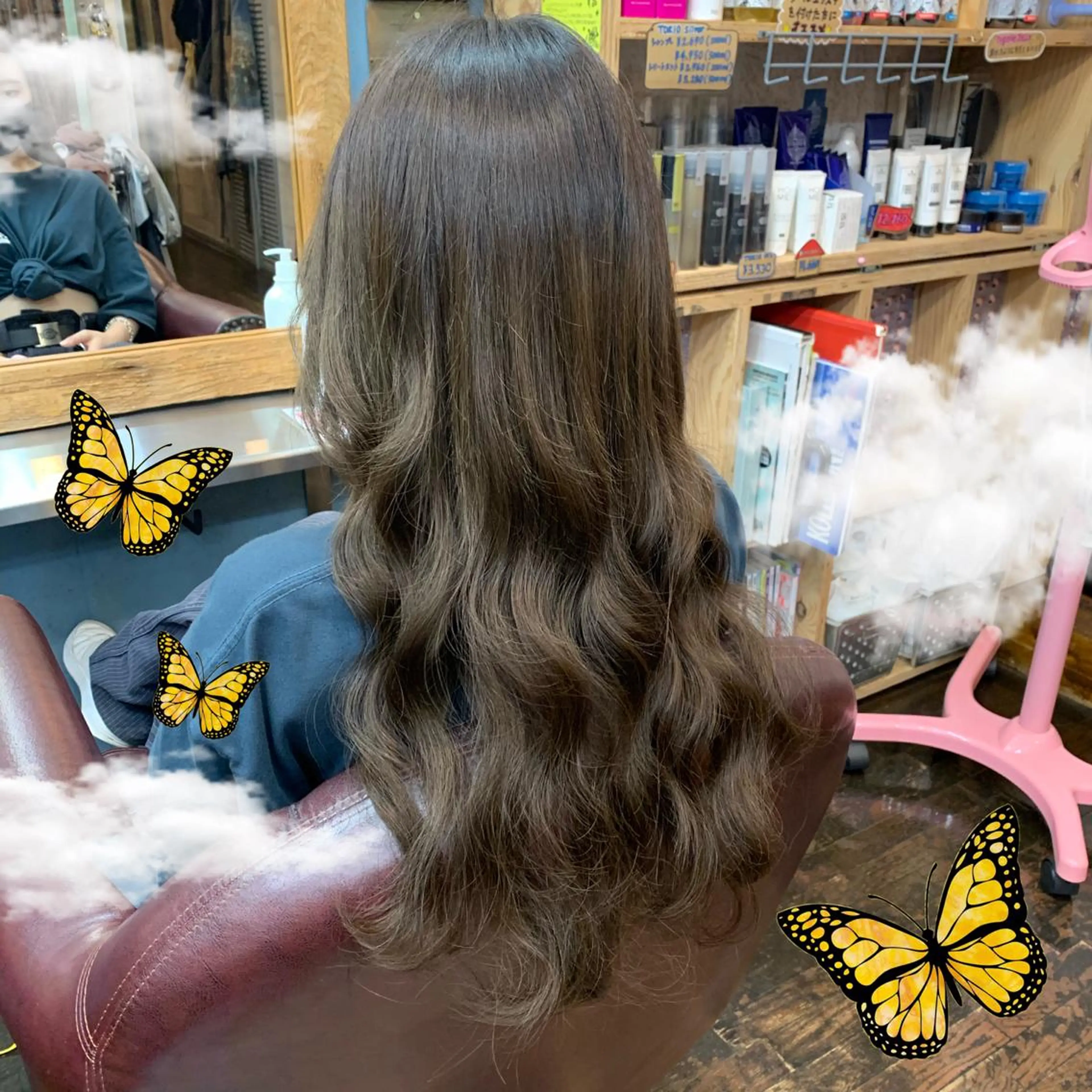 ロング シールエクステ エクステ 縮毛矯正 トリートメント CS made by SHACHU栄店所属・❤️🔥シールエク +カラー京❤️🔥のヘアスタイル