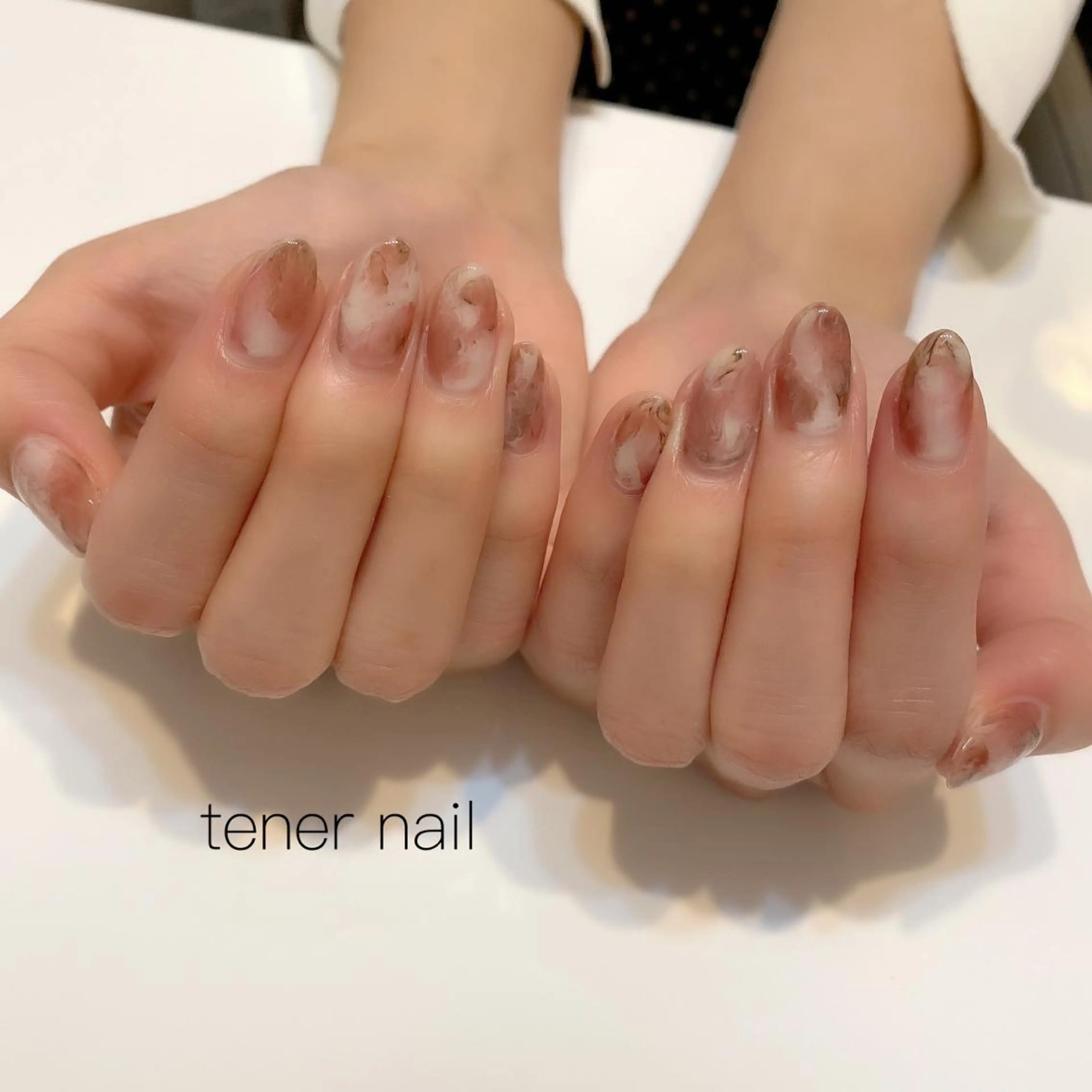 ネイル 大理石ネイル(マーブル) ニュアンスネイル テネルネイル tener nailのネイルデザイン