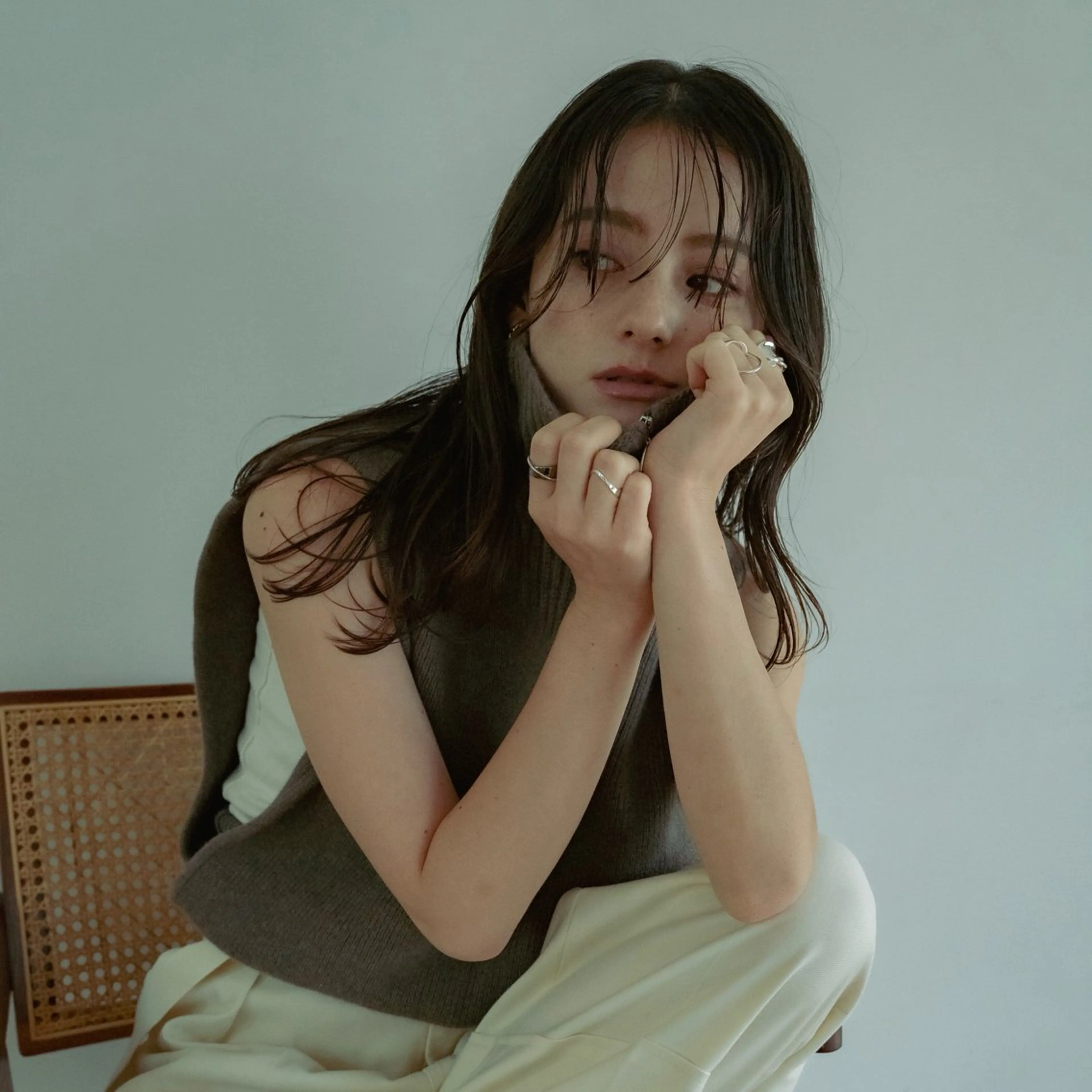 セミロング カラー 切りっぱなしボブ アディクシーカラー 透明感カラー イルミナカラー ボブ カット ヘアカラー トリートメント 大人メンズ/無造作 パーマ/SHUHEYのヘアスタイル