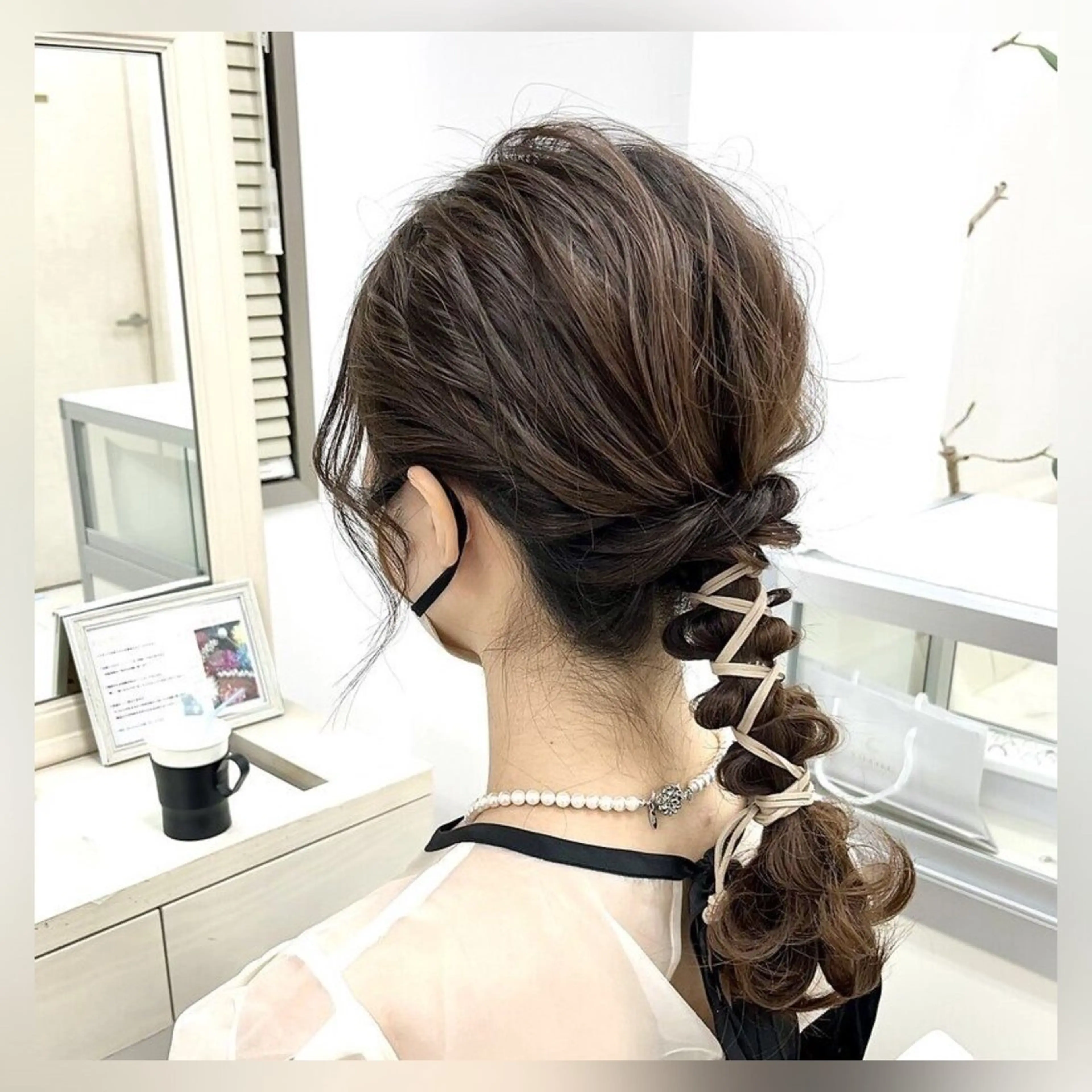 ヘアアレンジ ポニーテール 似合わせヘアメイク 💐オダギリチアキのヘアスタイル