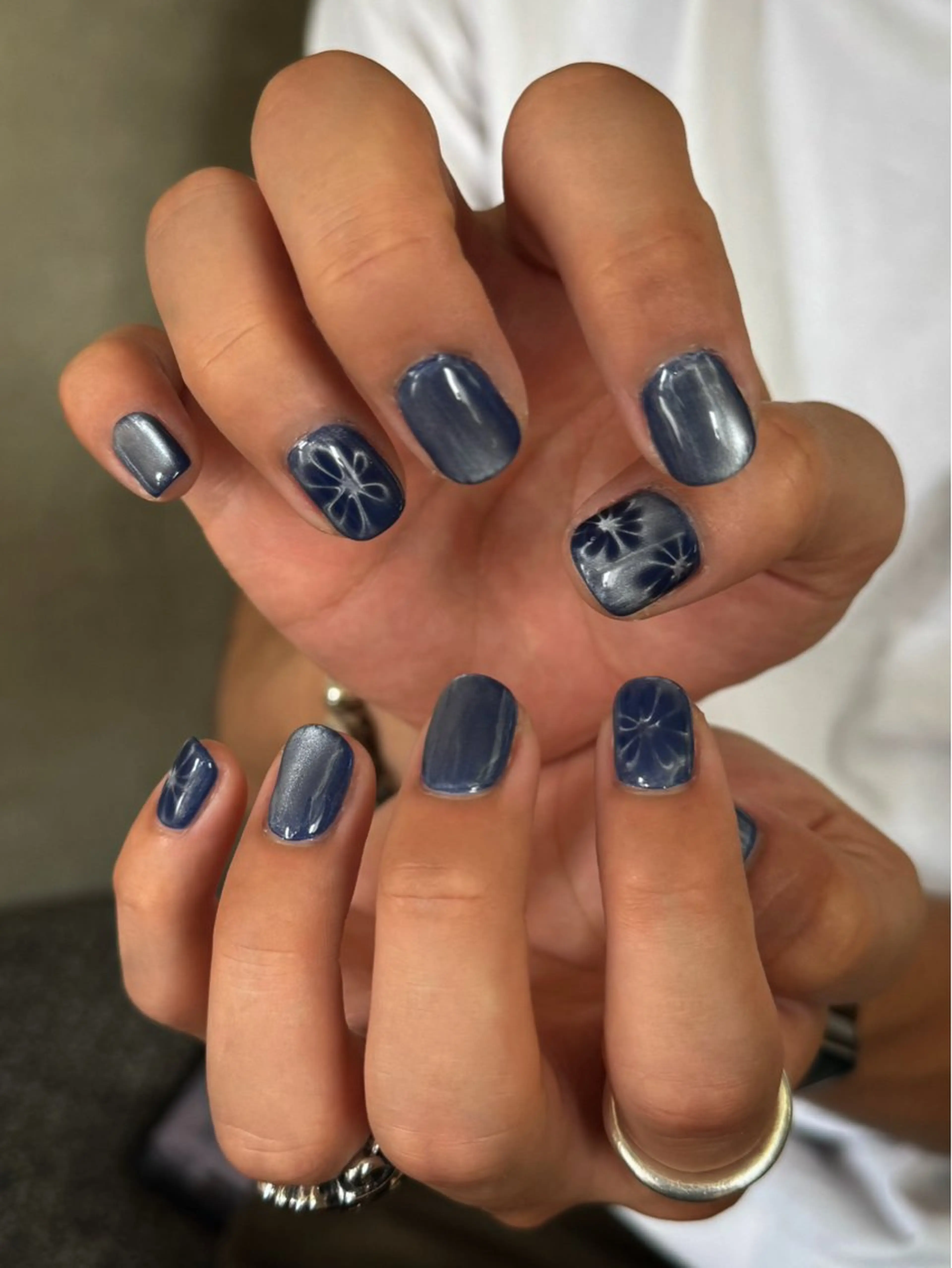 ネイル フラワーネイル マグネットネイル na♡ nailのネイルデザイン