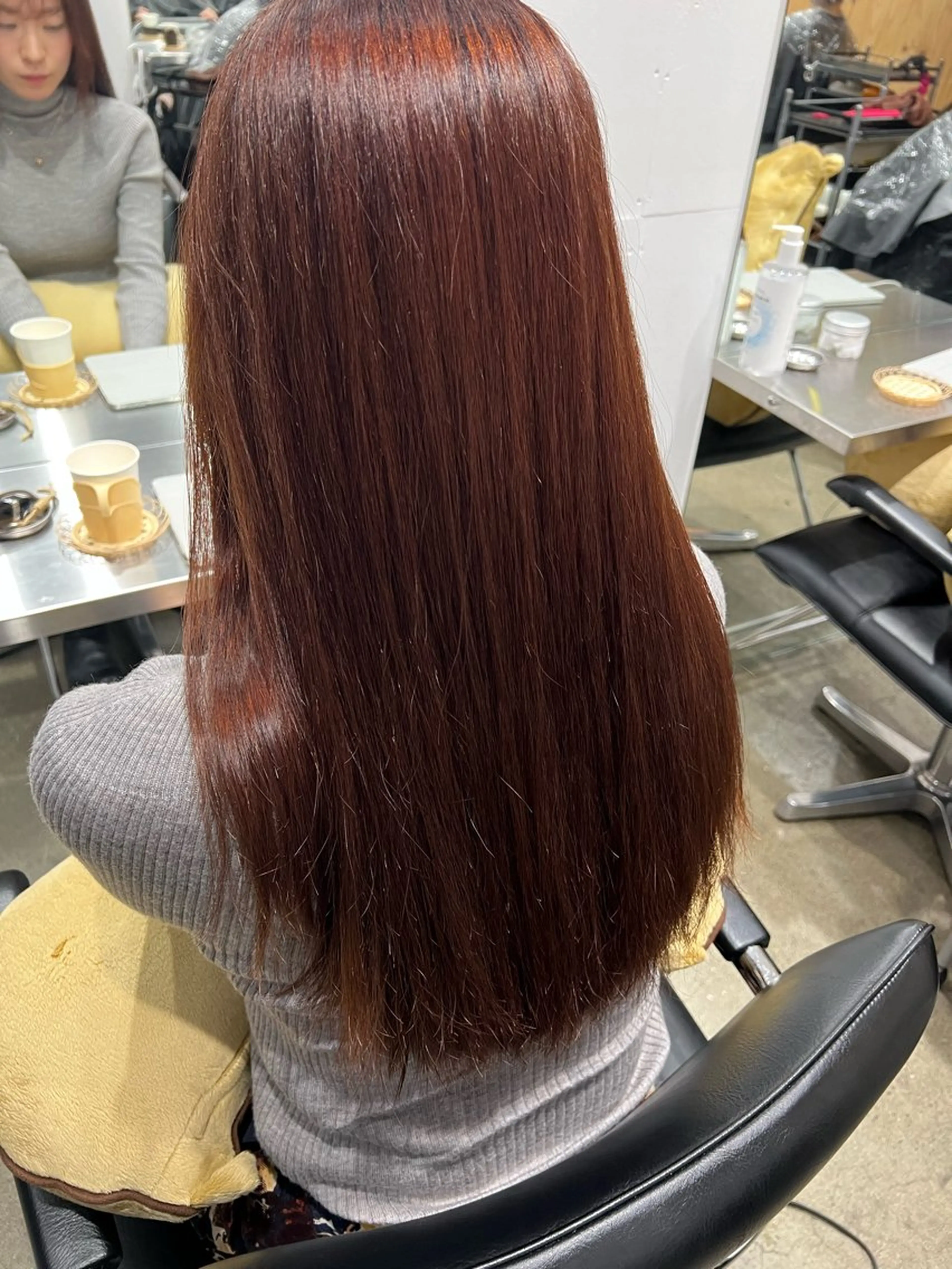 ロング カラー ブリーチ カシス ブリーチなしカラー 髪質改善 ヘアカラー トリートメント ヘッドスパ ✨髪質改善矯正× ブリーチ✨YU-KIのヘアスタイル
