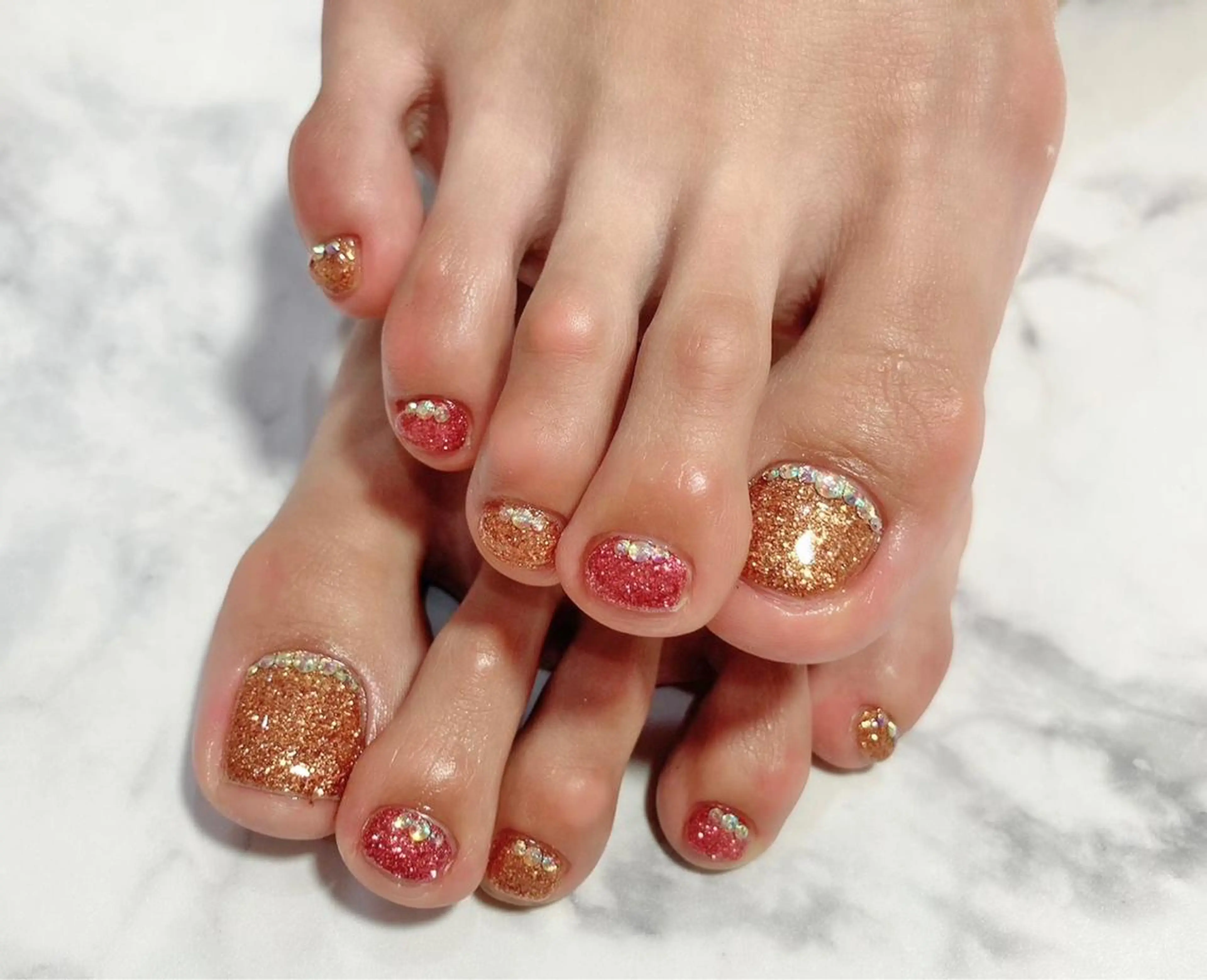 ネイル フットネイル ジェルネイル ニュアンスネイル パラジェル 冬ネイル Nail&eye Belire 新宿のネイルデザイン