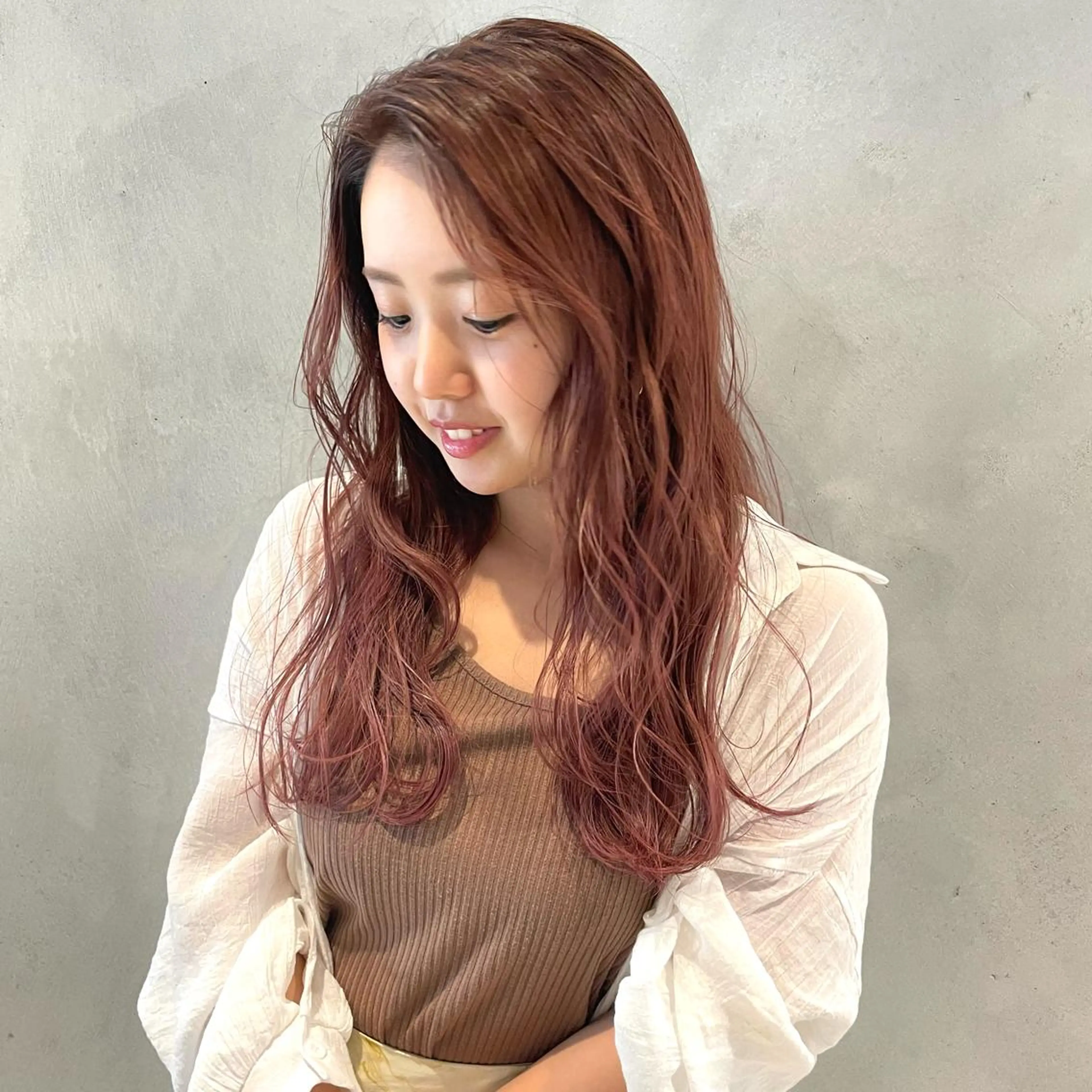 ロング カット ヘアカラー トリートメント 小濱 拓也のヘアスタイル