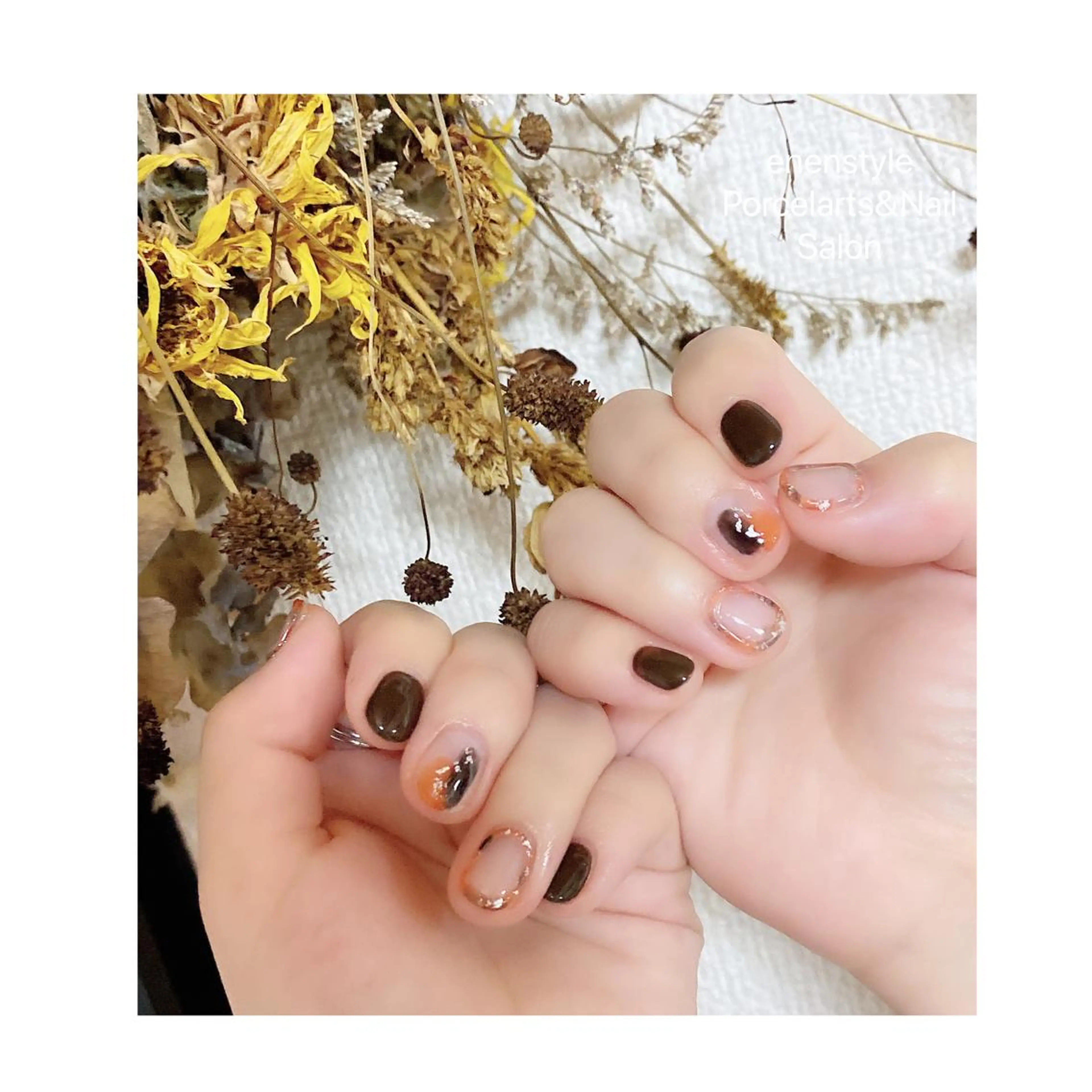 ショート ネイル ハンドネイル 👑enen style👑のネイルデザイン