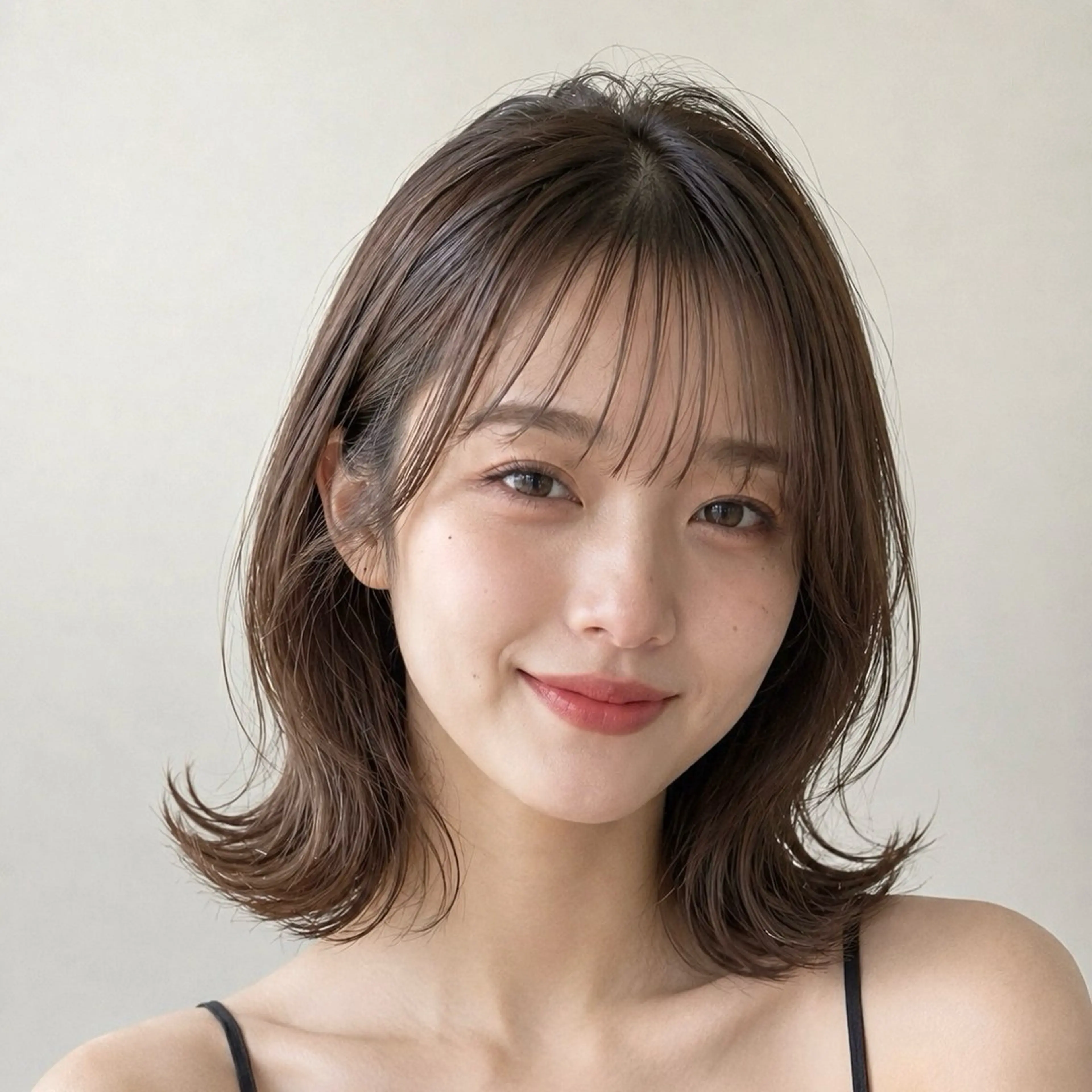 ミディアム カラー カット ヘアカラー トリートメント ヘッドスパ ヘアセット 赤み消しカラー/縮毛 /顔まわり/ジョウのヘアスタイル