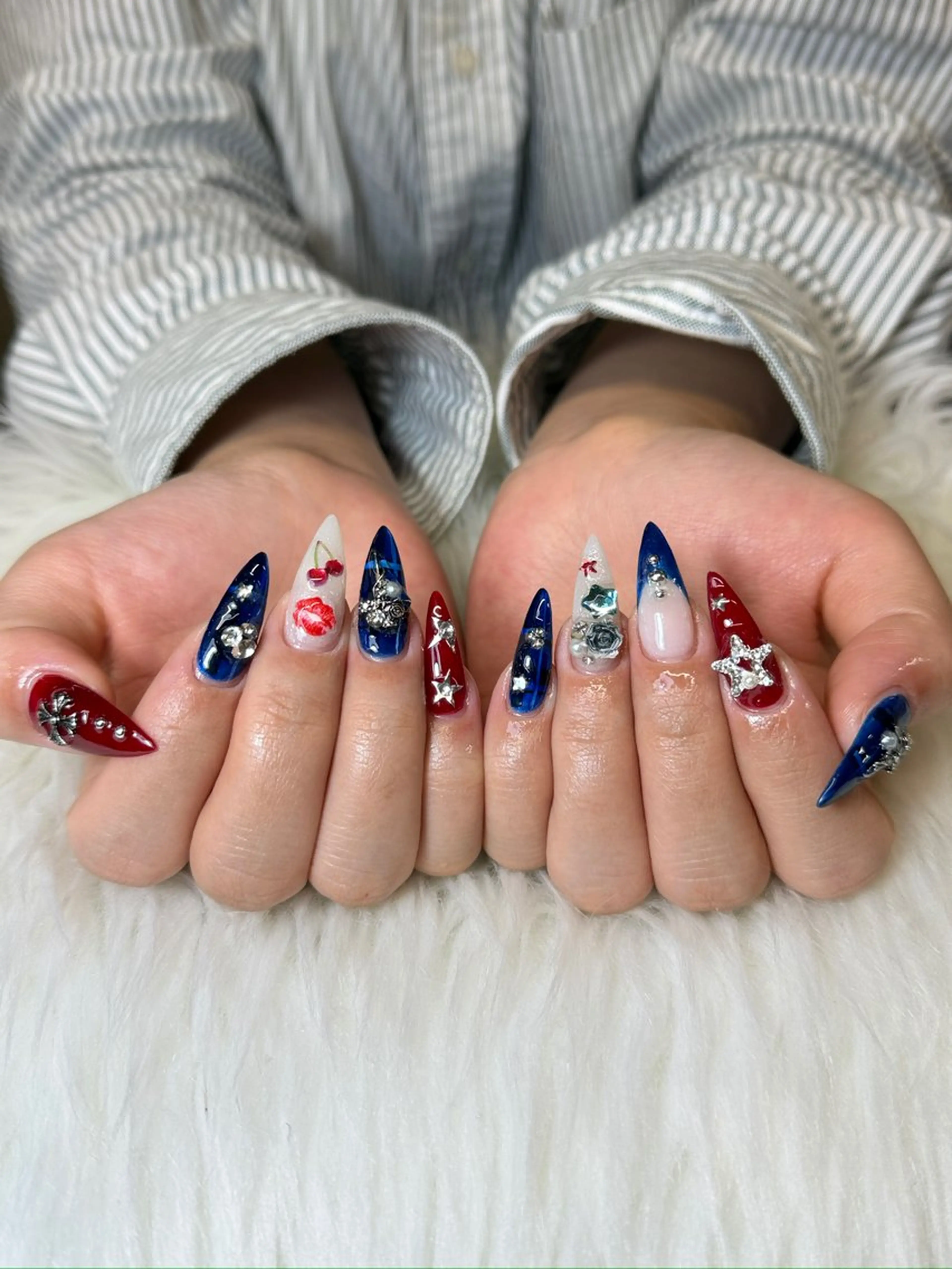ネイル チークネイル フットネイル フレンチネイル グラデーション 韓国ネイル YUKI NAILのネイルデザイン