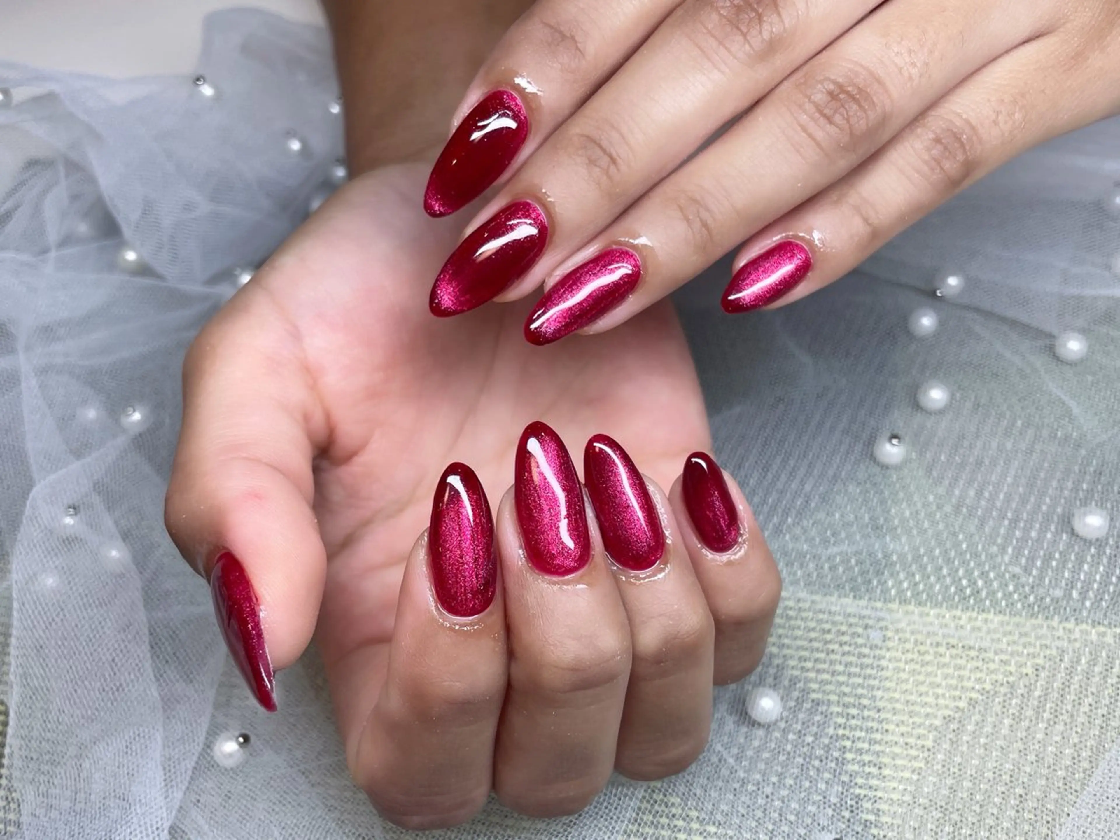 ネイル マグネットネイル ハンドネイル フットネイル ハンドケア More Glam渋谷店のネイルデザイン