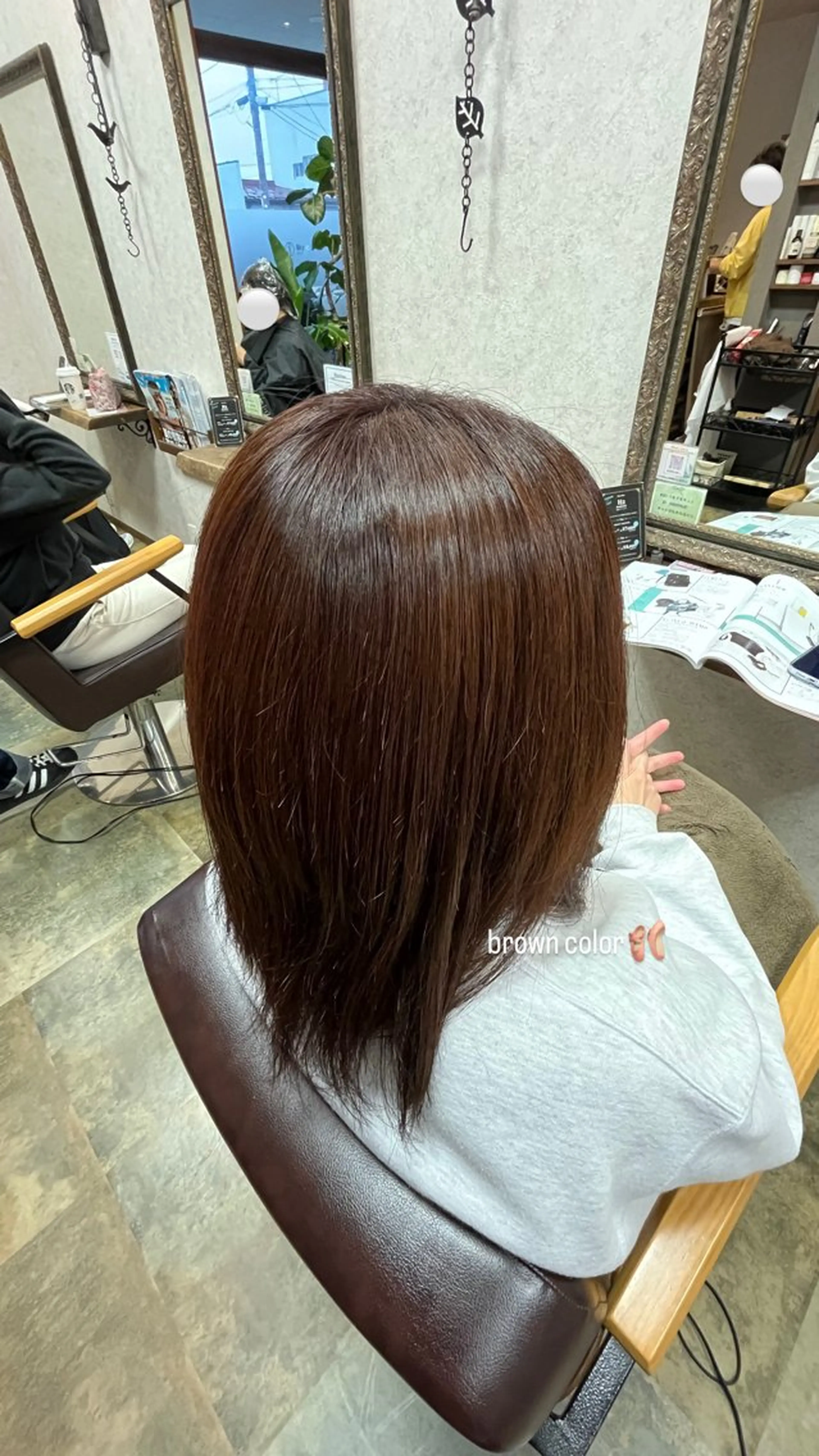 ミディアム カラー ‎miku/ blancblancのヘアスタイル