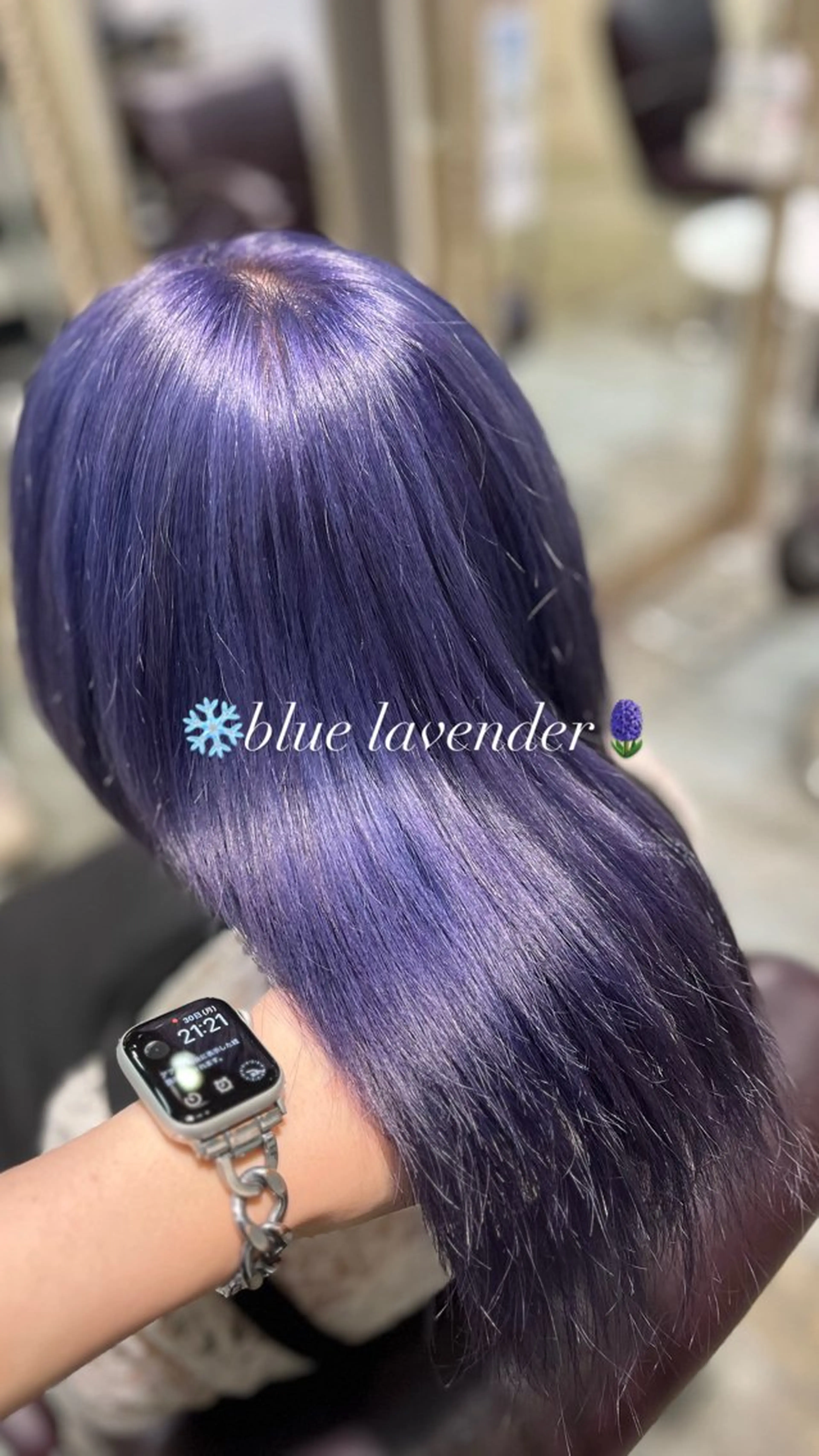 ミディアム カラー ヘアカラー フェザーパーマ🌙 毛流れ yuzukiのヘアスタイル