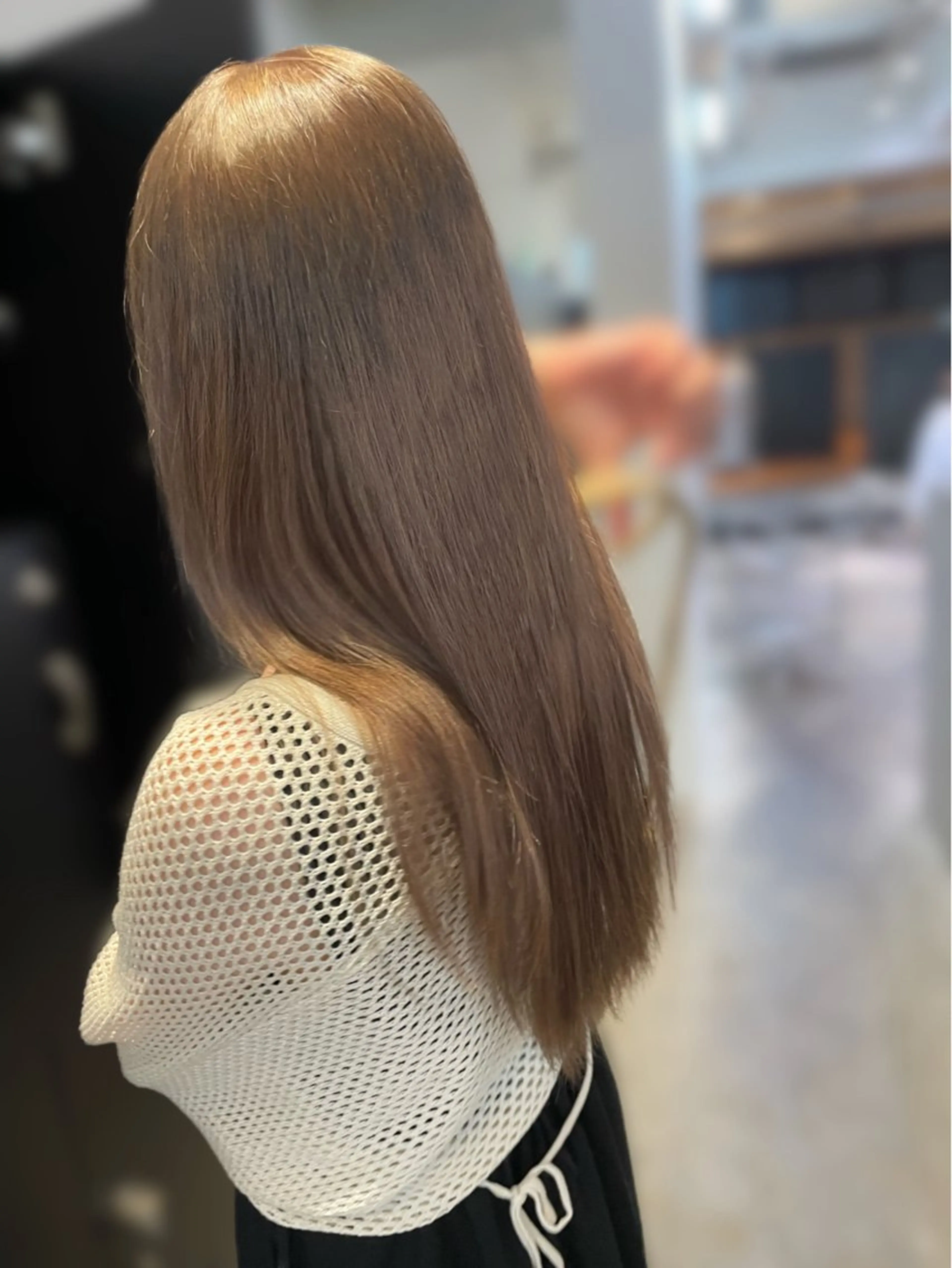 ロング カラー ベージュカラー MINAMO 韓国レイヤーのヘアスタイル