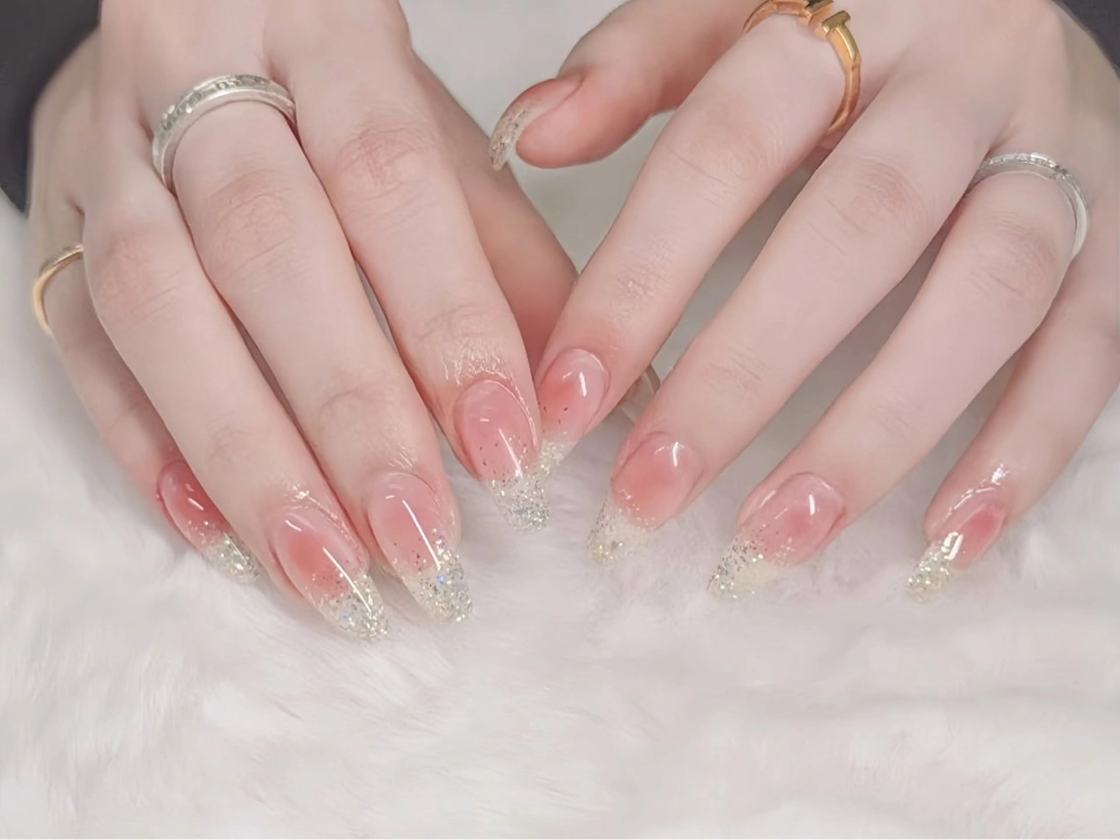 ネイル 長さ出し ジェルネイル マグネットネイル 持ち込み パラジェル ハンドネイル Egao Nail錦糸町店のネイルデザイン