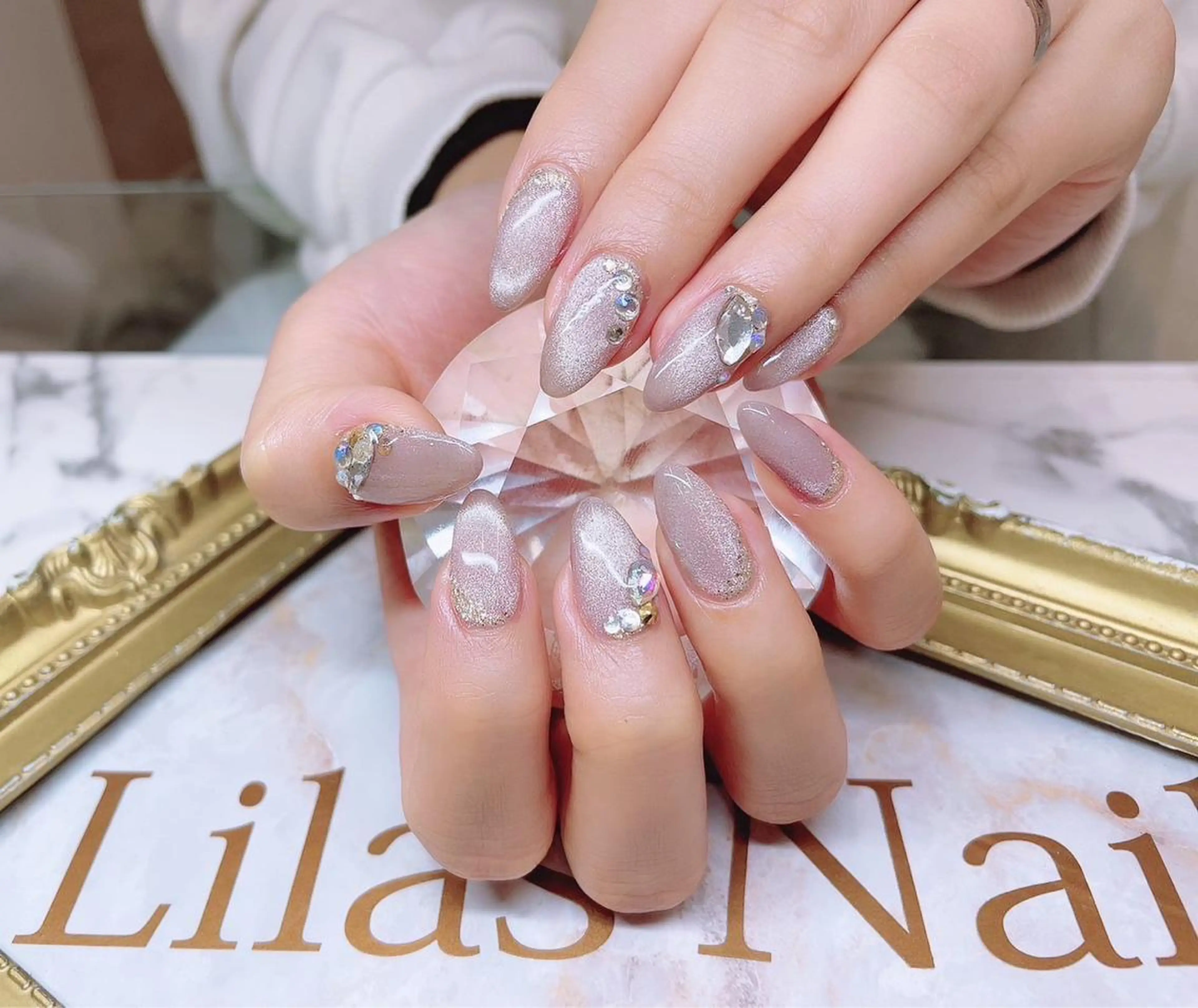 ネイル 入学式 ジェルネイル 卒業式 ハードジェル キラキラネイル Lilas Nailのネイルデザイン
