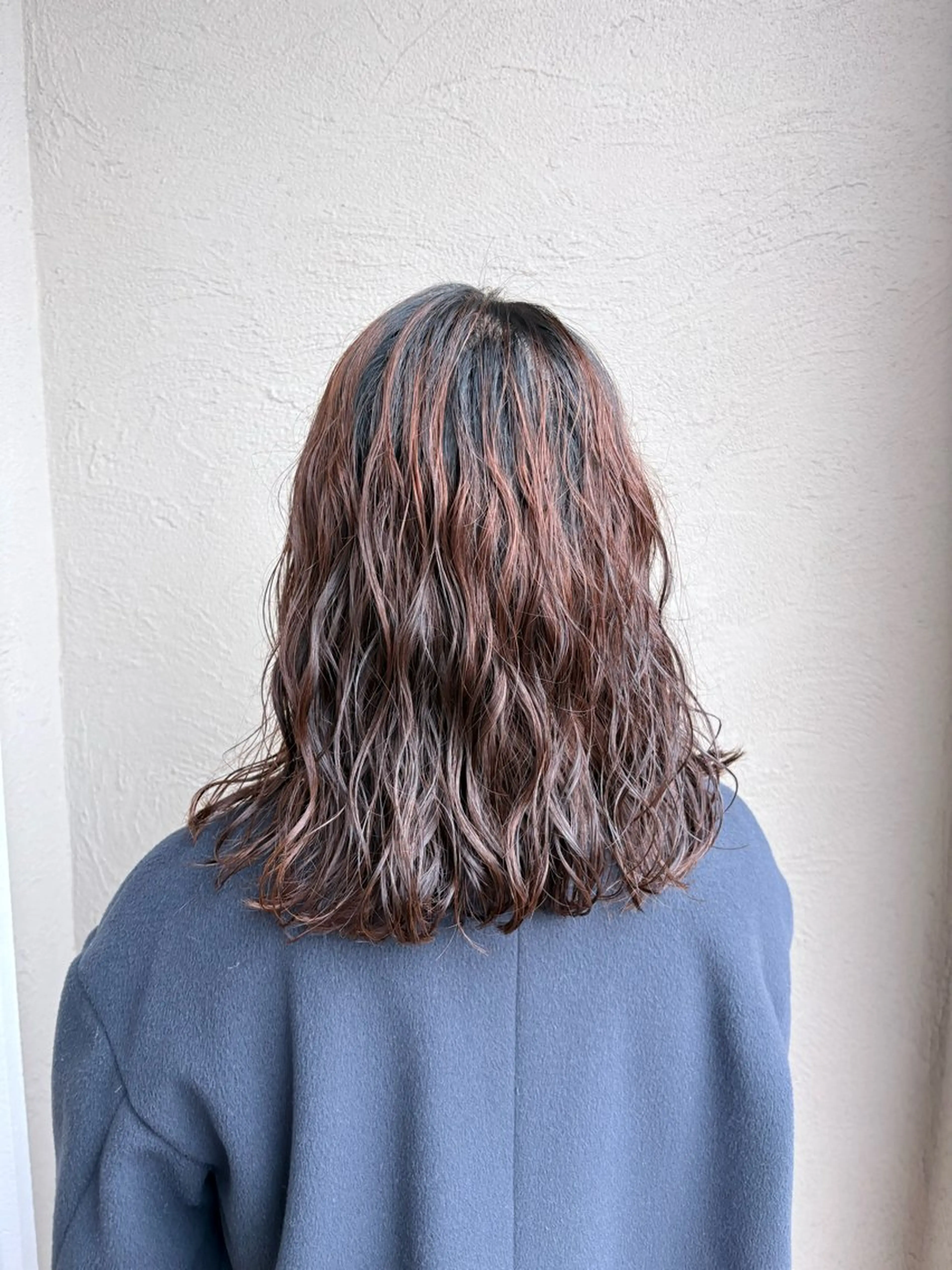 ミディアム カラー パーマ カット パーマ Flat /rina🧸のヘアスタイル