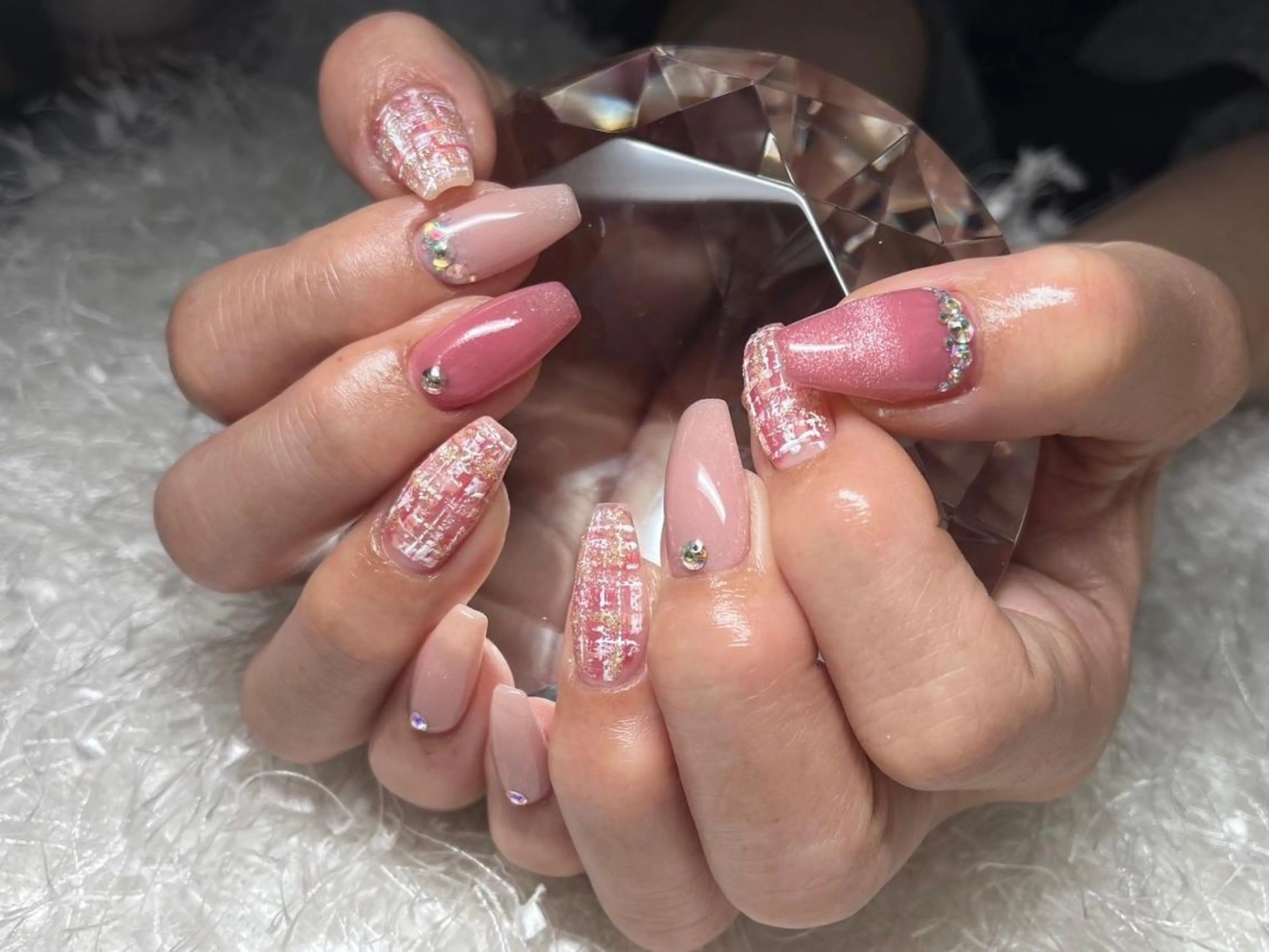 ネイル 長さ出し フレンチネイル ジェルネイル グラデーション 韓国ネイル ハンドネイル Nail&eye Belire 新宿のネイルデザイン