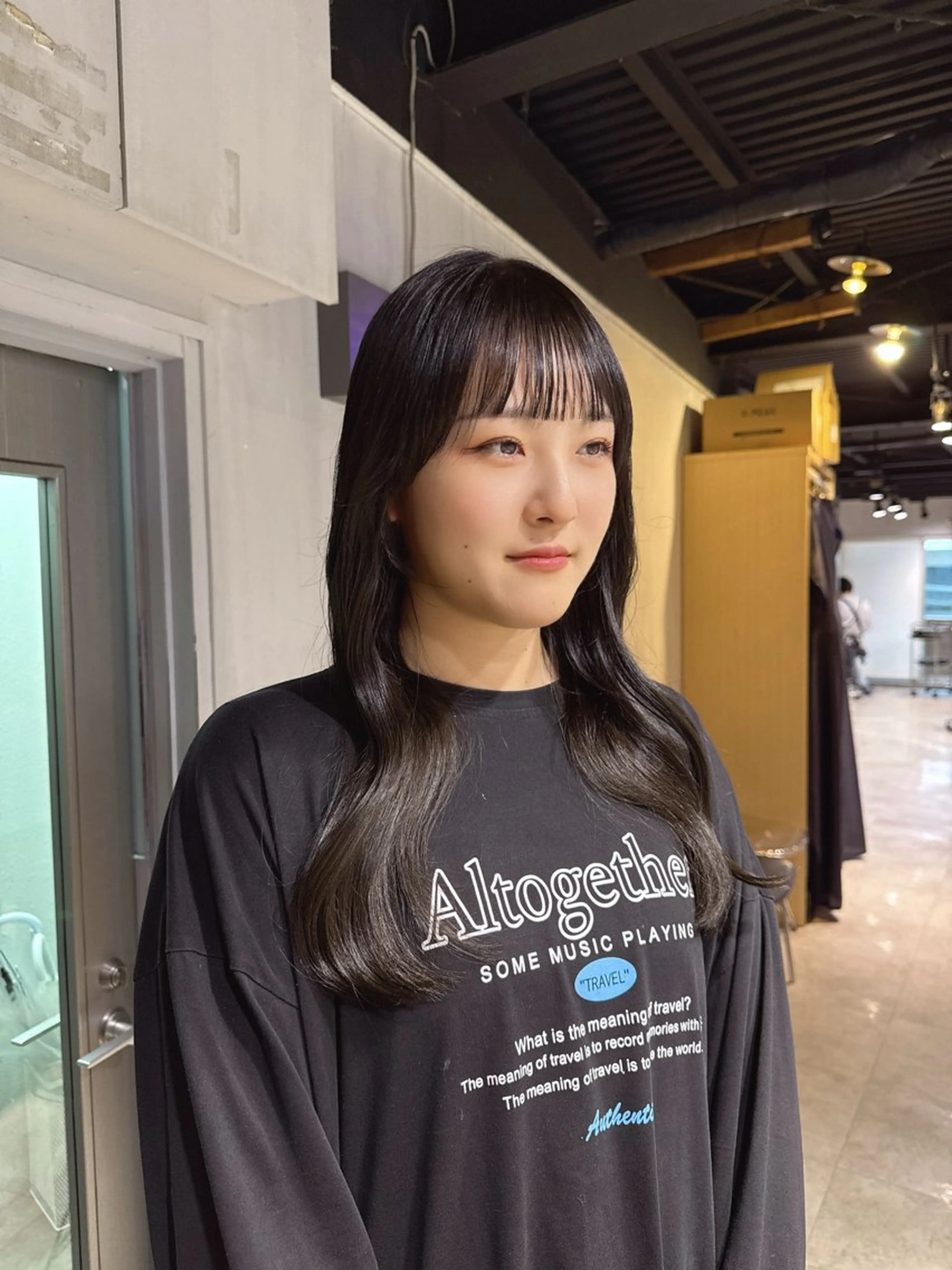 ロング カラー ヘアカラー トリートメント NANAMI🩵 大人可愛い韓国ヘアのヘアスタイル