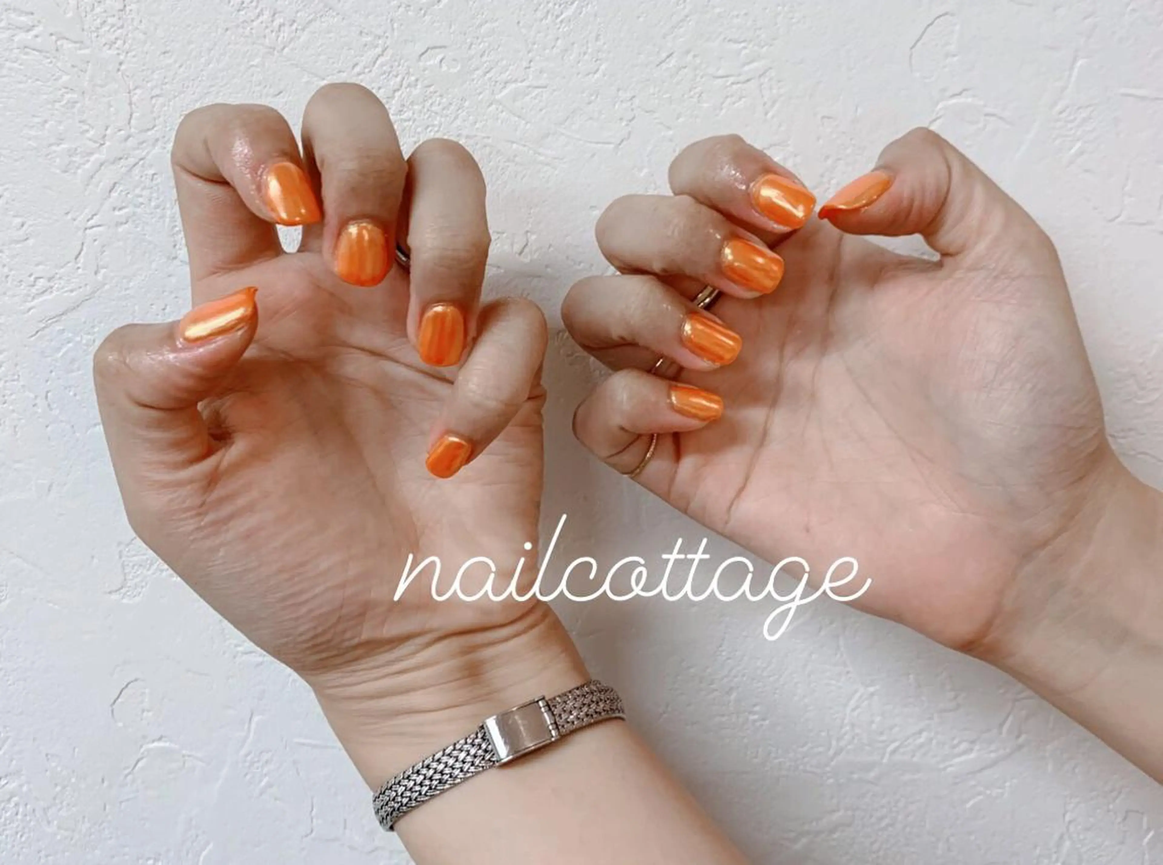 ネイル オレンジ Nail cottageのネイルデザイン
