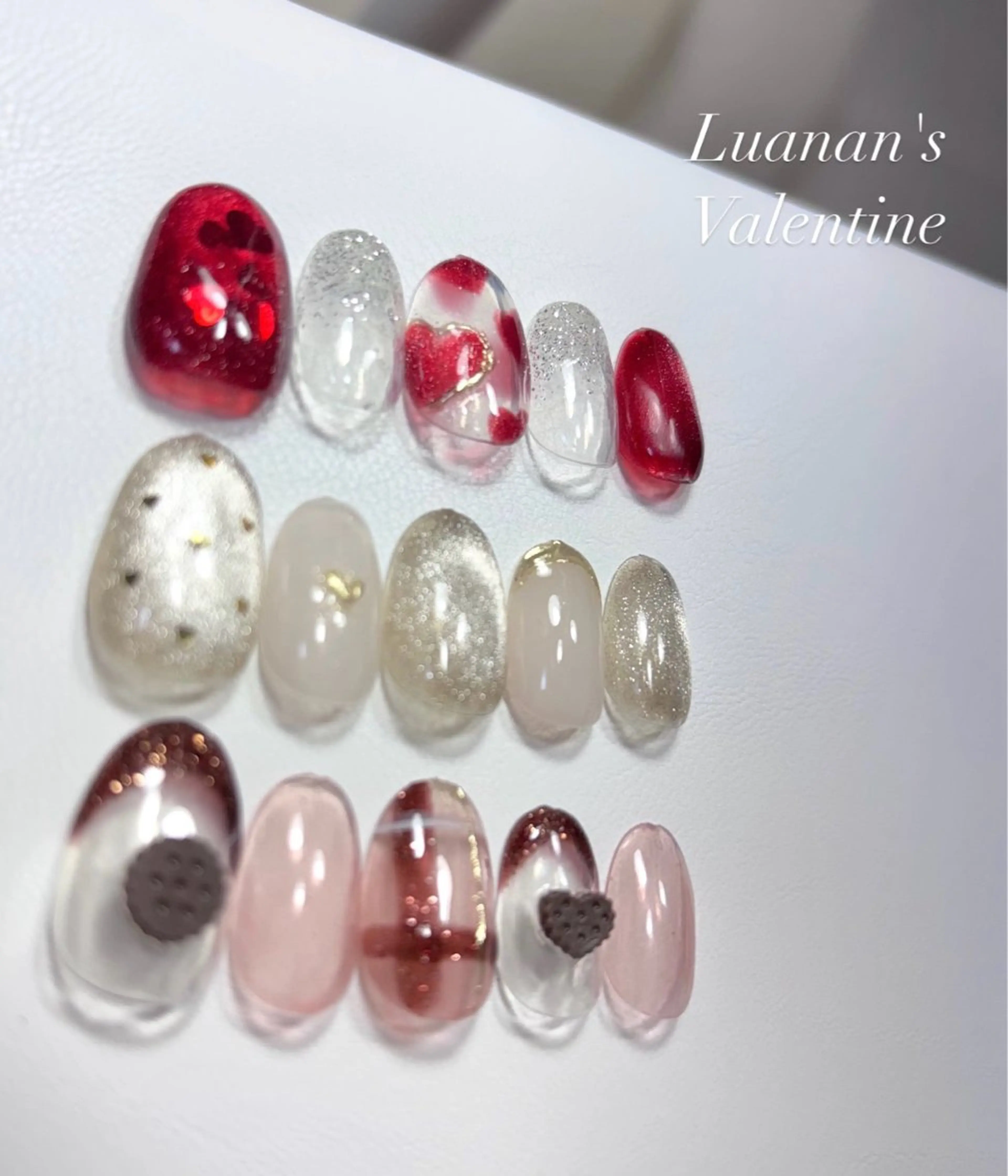 ネイル ハート バレンタイン LUANA n'sのネイルデザイン