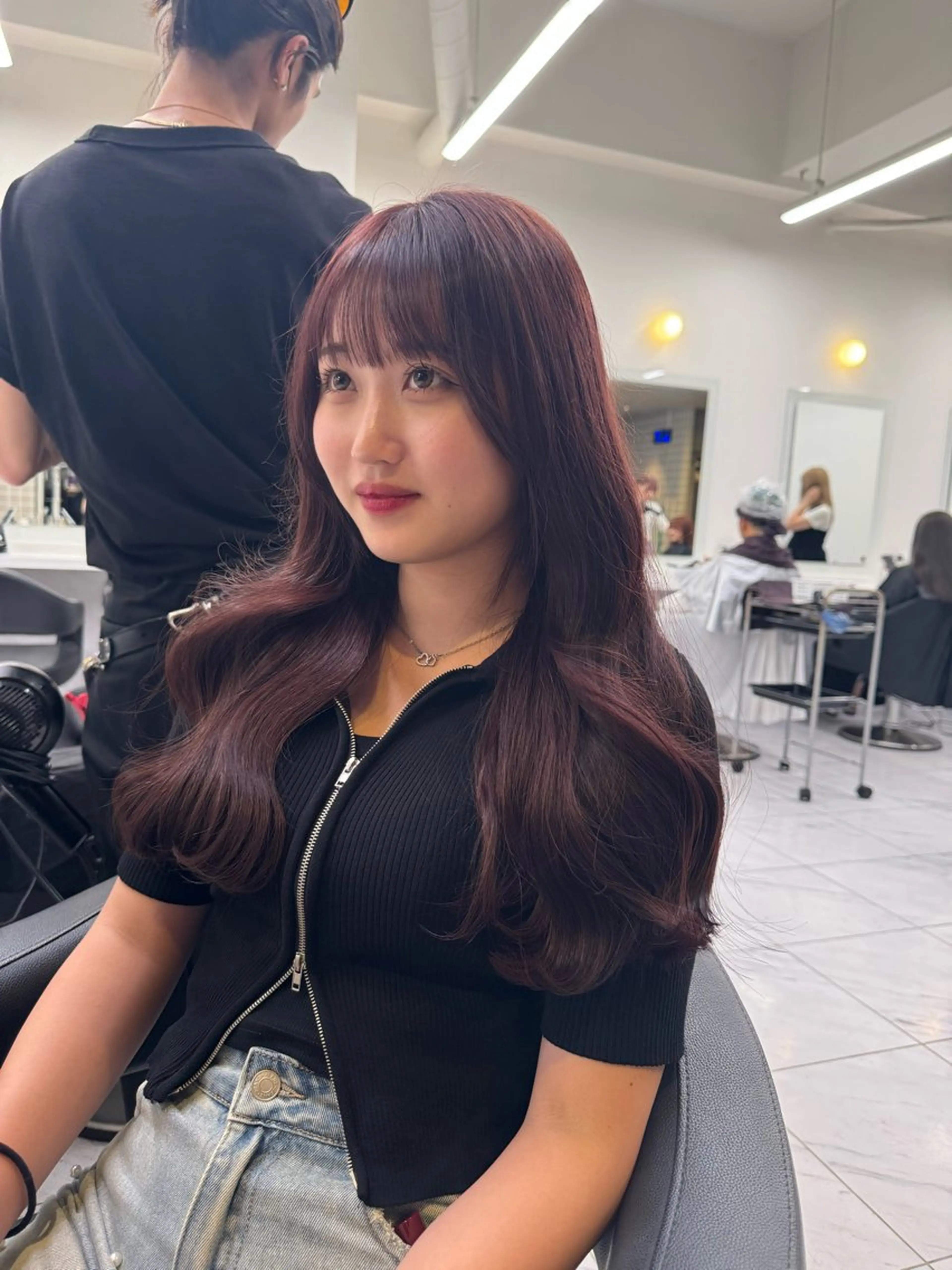 ロング カラー パーマ ヘアアレンジ メンズ キッズ 韓国系🇰🇷🩶 艶暗髪/MEIのヘアスタイル