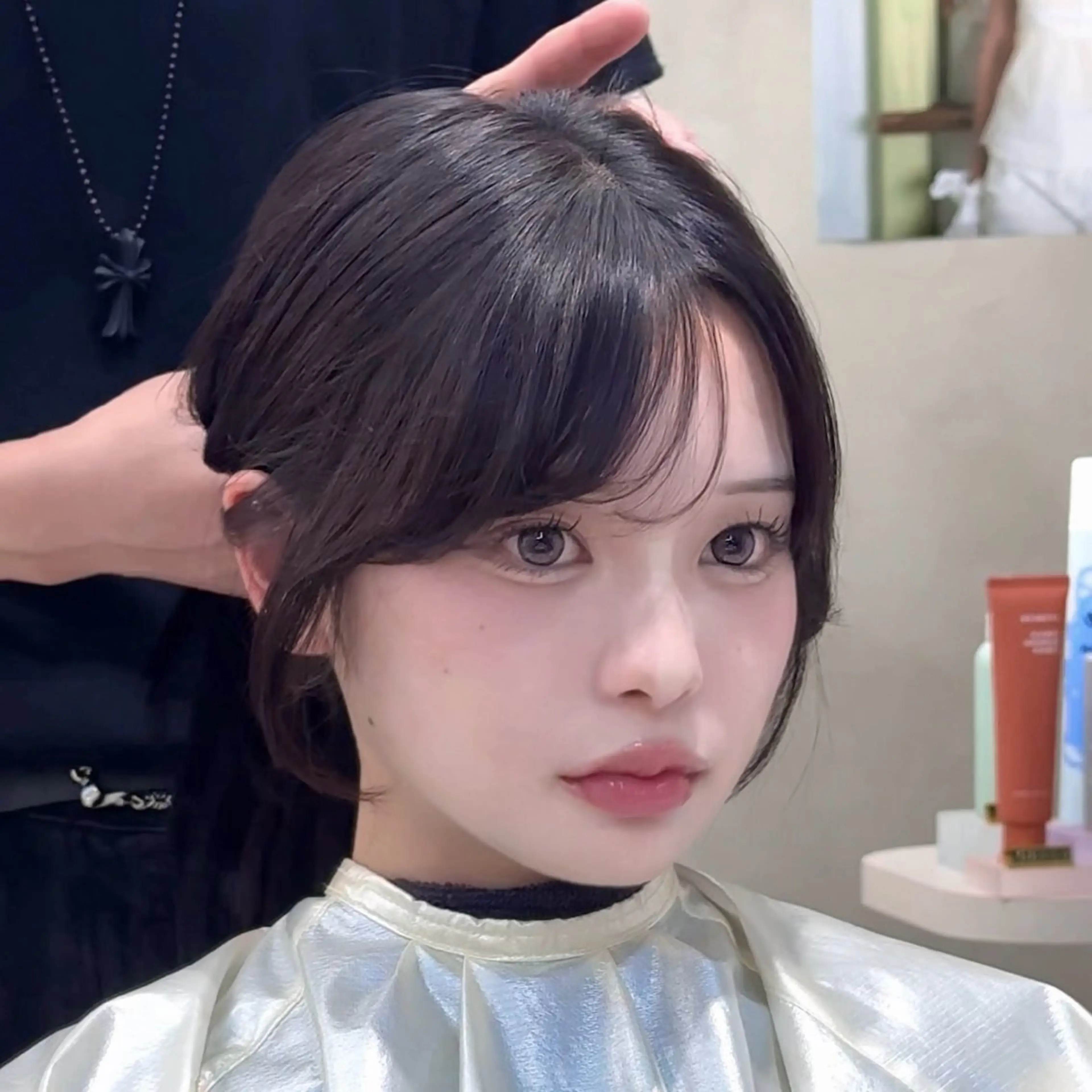 ミディアム 顔周りカット セジュン 韓国レイヤー/顔周りのヘアスタイル