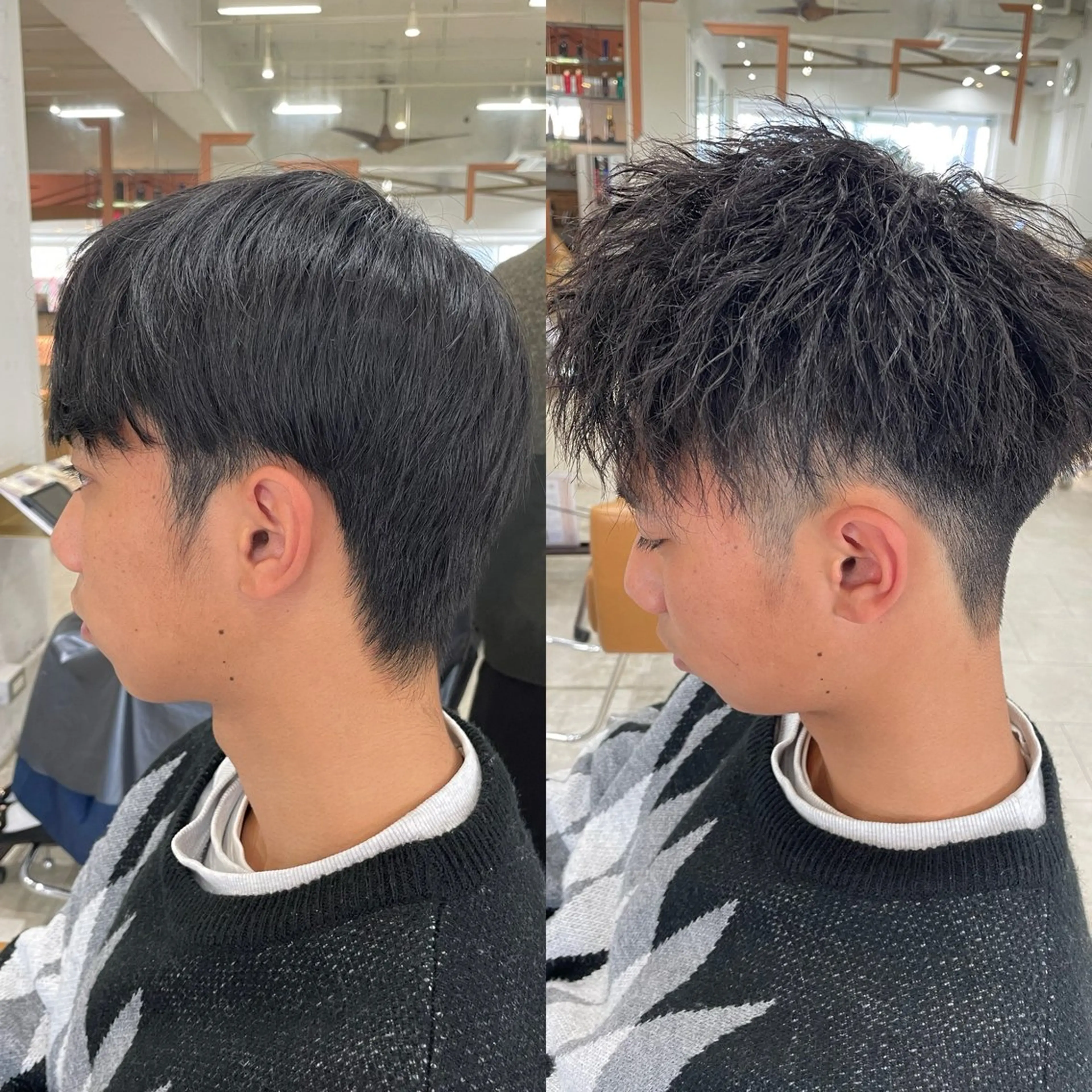 パーマ メンズ 林 唯翔のヘアスタイル
