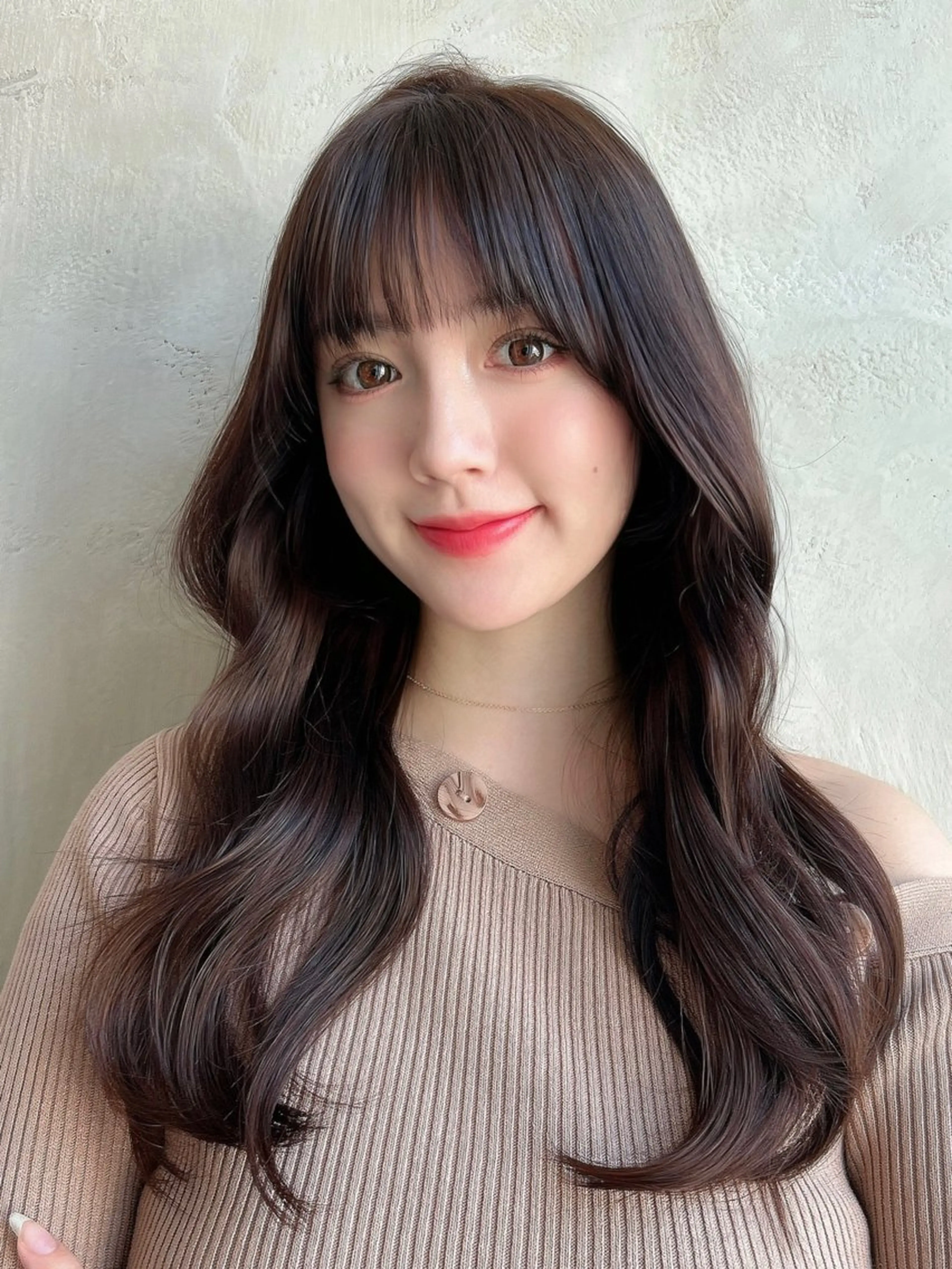 セミロング カラー カット ヘアカラー トリートメント 新宿✨顔周りカット 韓国ヘア/坂本亜裟海のヘアスタイル