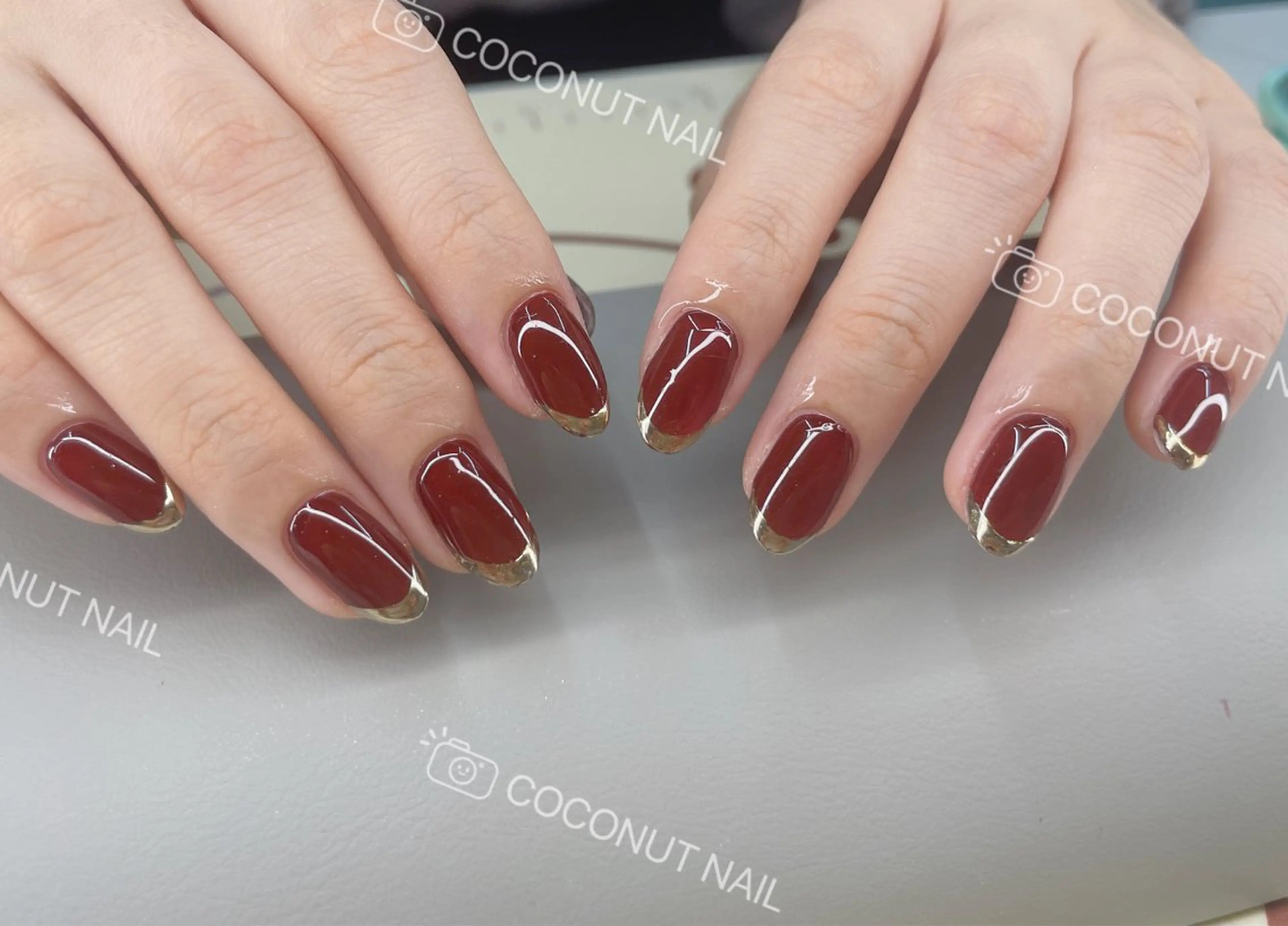 ネイル フレンチネイル ミラーネイル 神田 ココナッツのネイルデザイン